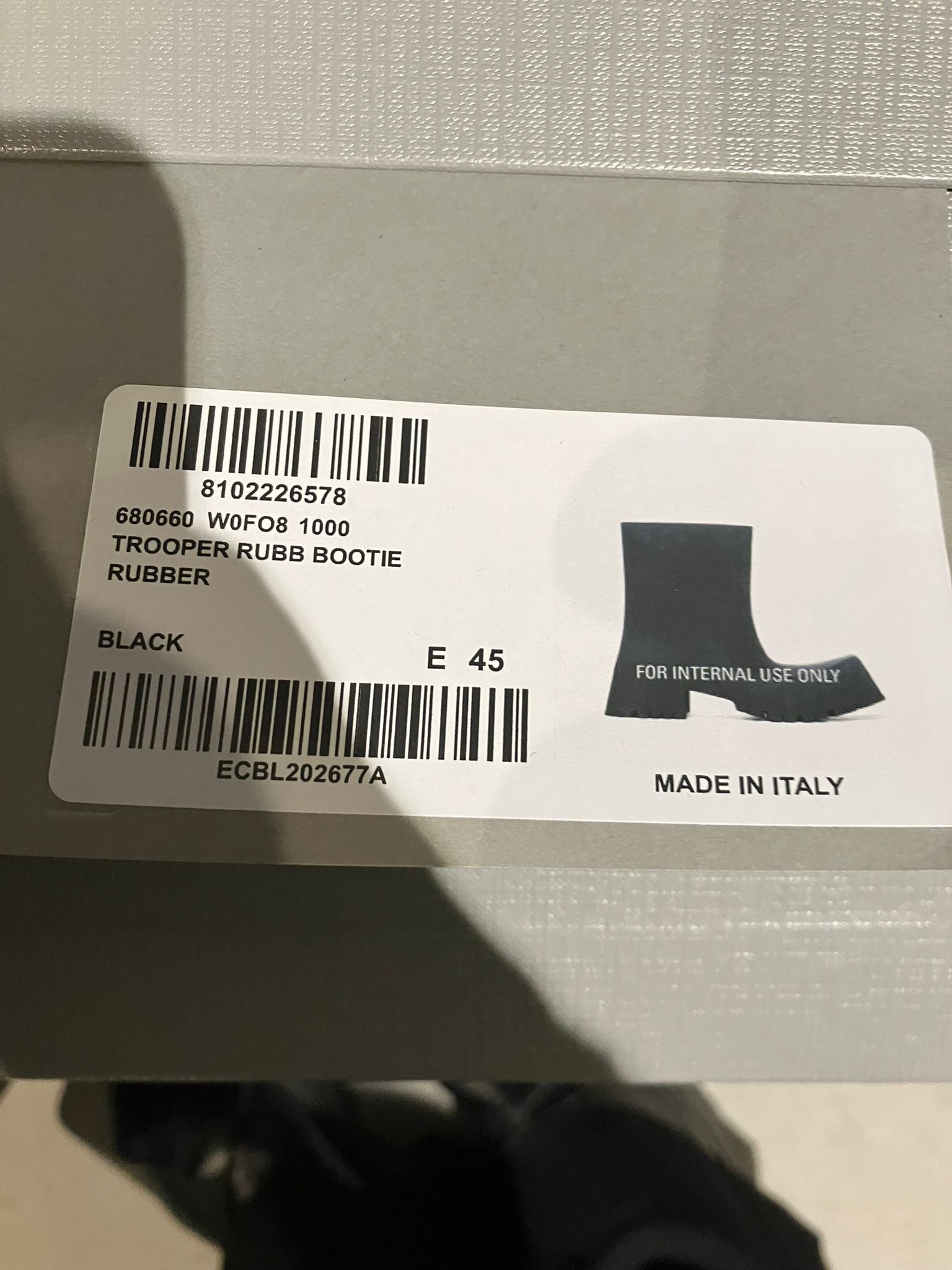 Balenciaga o1la1rc1a0824 Trooper Rubber Boot in Black Size US 12 / EU 45 - 7 Thumbnail