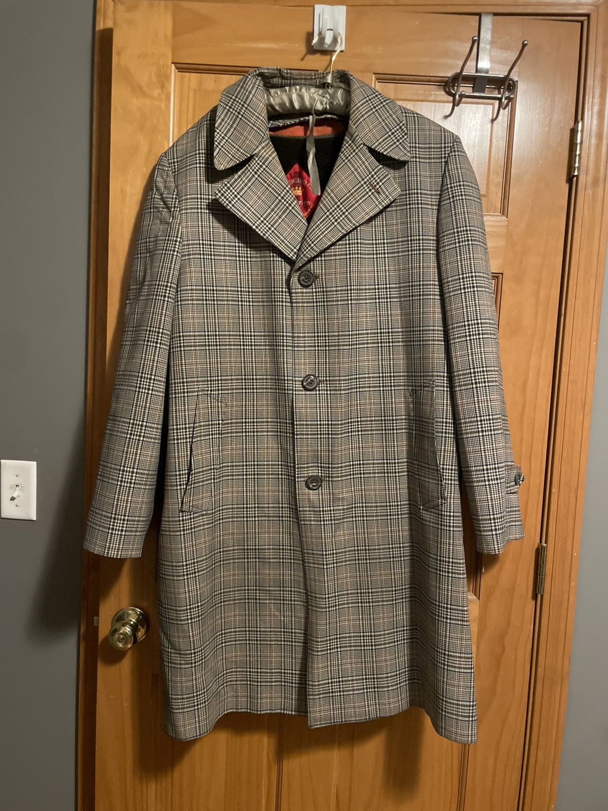 Other Gleneagles Sovereign | Lined Houndstooth Plaid trench 44L Size US S / EU 44-46 / 1 - 2 Thumbnail