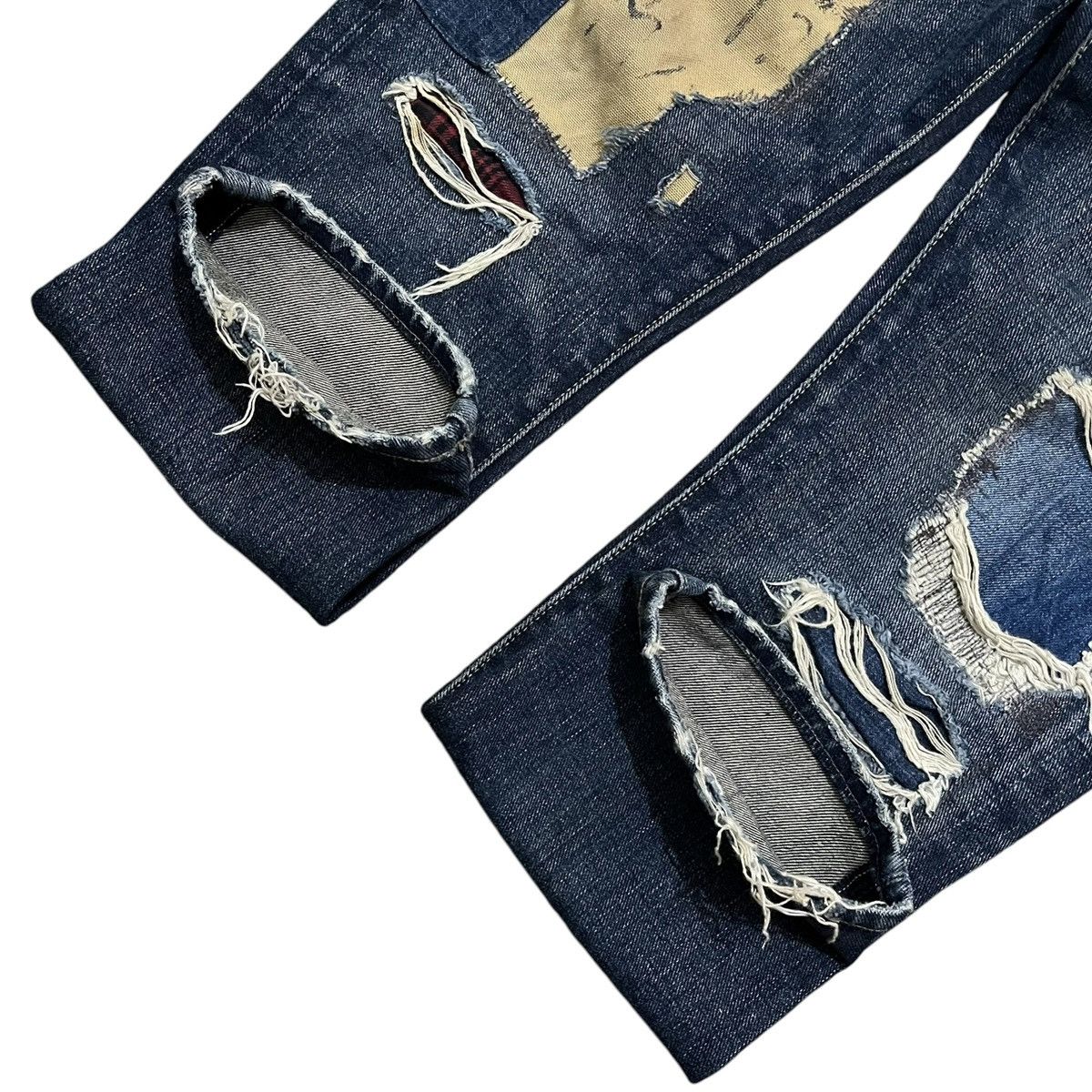 Polo Ralph Lauren Polo Ralph Lauren Patchwork Distressed Selvedge Denim Jeans Size US 30 / EU 46 - 8 Thumbnail