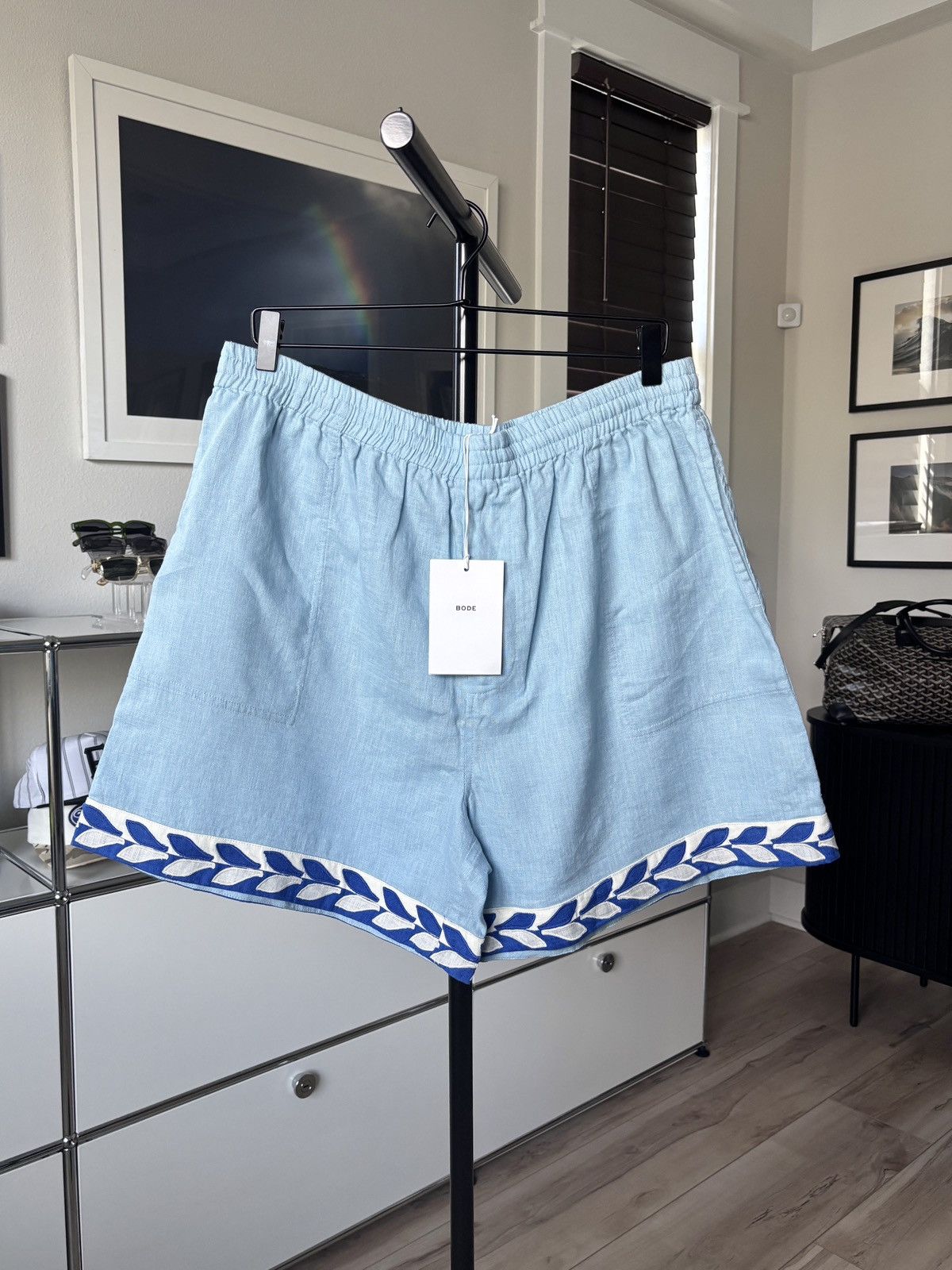 Bode BODE LINEN VACATION LOGO SHORTS Size US 36 / EU 52 - 5 Thumbnail