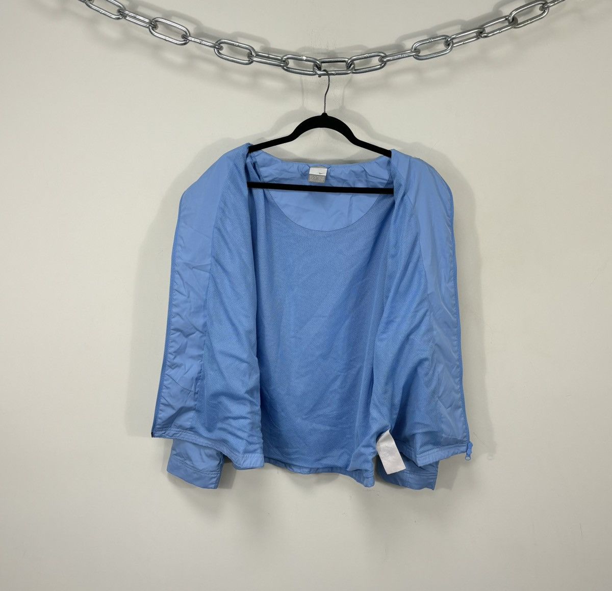 Nike Vintage Nike Y2K Light Blue Swoosh Retro Hype Track Jacket Size US XL / EU 56 / 4 - 2 Thumbnail