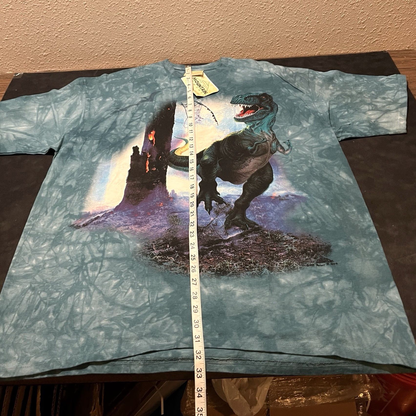 VINTAGE Disney World Dinosaur Ride T-Shirt 2XL Men Green 90s