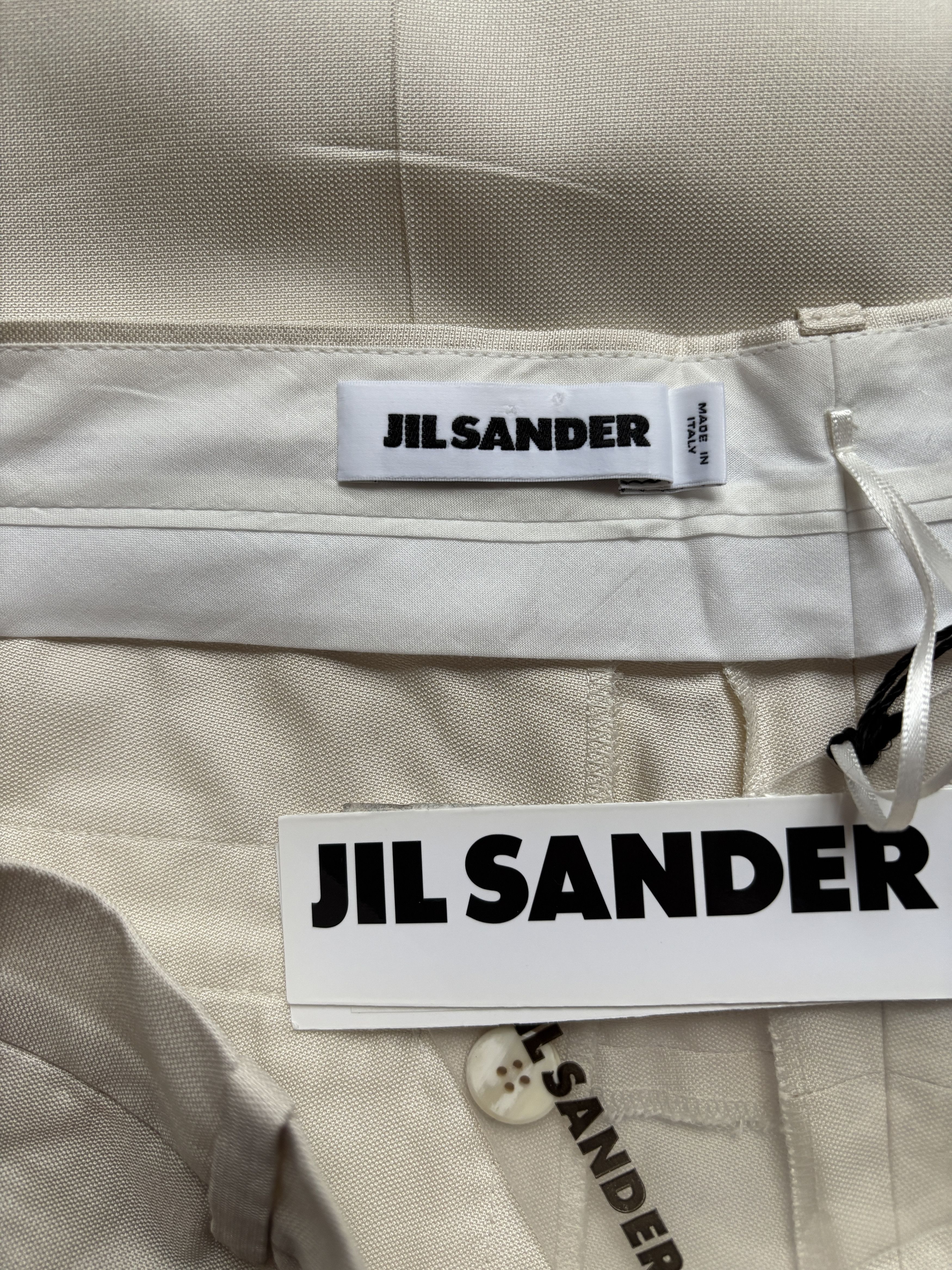 Jil Sander ⚡️QUICK SALE⚡️Jil Sander Cream Silk Trousers Pants Size 32" / US 10 / IT 46 - 3 Thumbnail