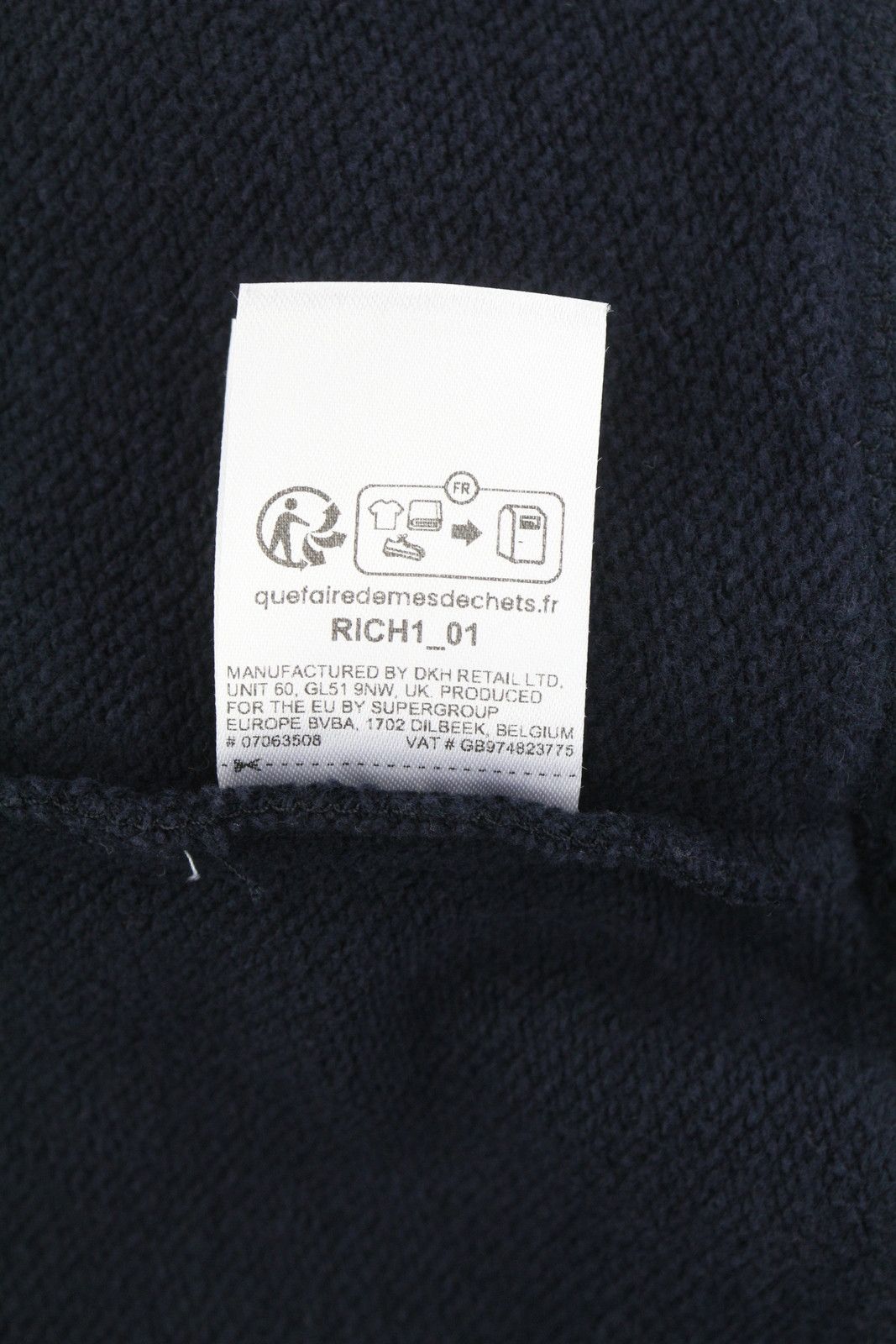 Superdry VINTAGE ATHLETIC M Dark Blue Front Logo Pullover 87118 Size US M / EU 48-50 / 2 - 9 Thumbnail