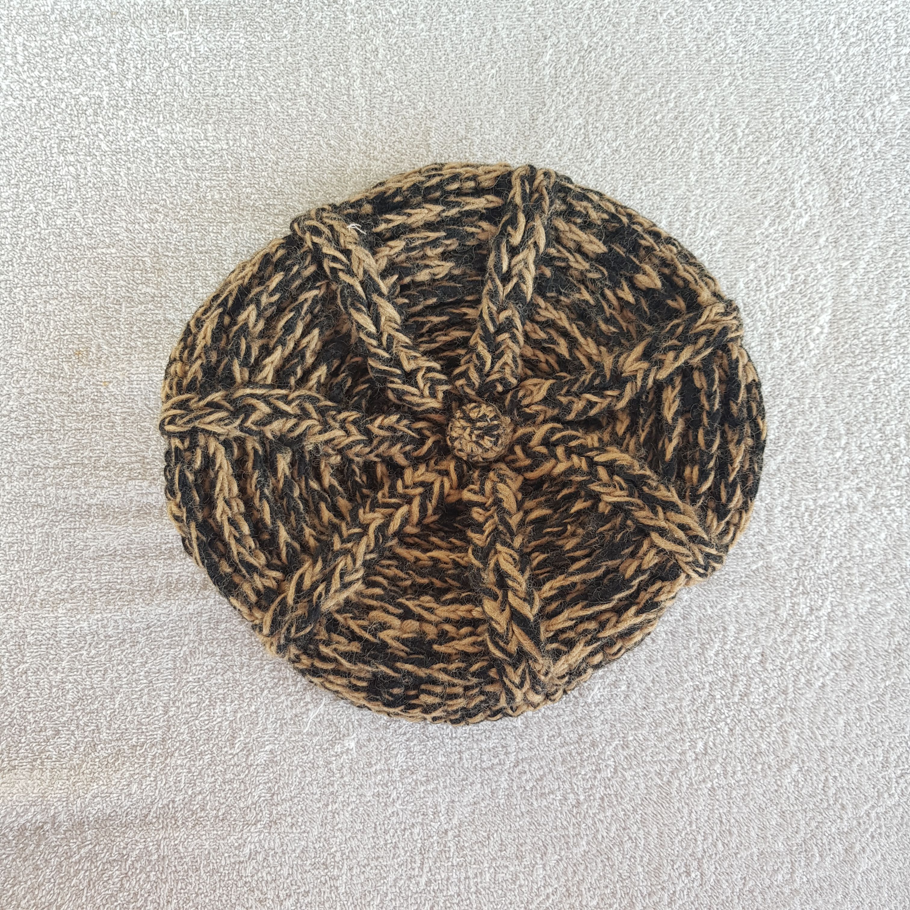 Homespun Knitwear Vintage Japanese Brim Crochet Ribbed Knit Beanie Caps Hats. Size ONE SIZE - 5 Thumbnail