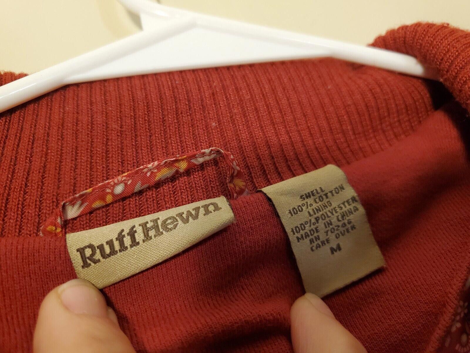 Designer Ruff Hewn Red Knit Jacket Blazer Gold Rhinestone Buttons M Size M / US 6-8 / IT 42-44 - 4 Thumbnail