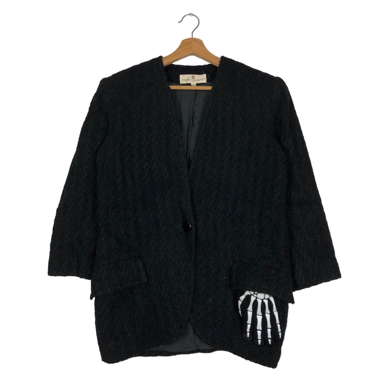 Vintage 🔥Rare Vintage Mohair Wool Jacket Pierre Balmain Paris Size M / US 6-8 / IT 42-44 - 2 Thumbnail