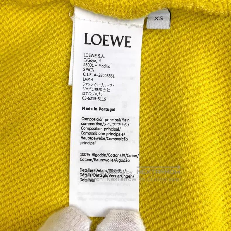 Loewe Loewe Yellow Logo Embroidered Cotton Hooded Drawstring Lon Size XS / US 0-2 / IT 36-38 - 6 Thumbnail