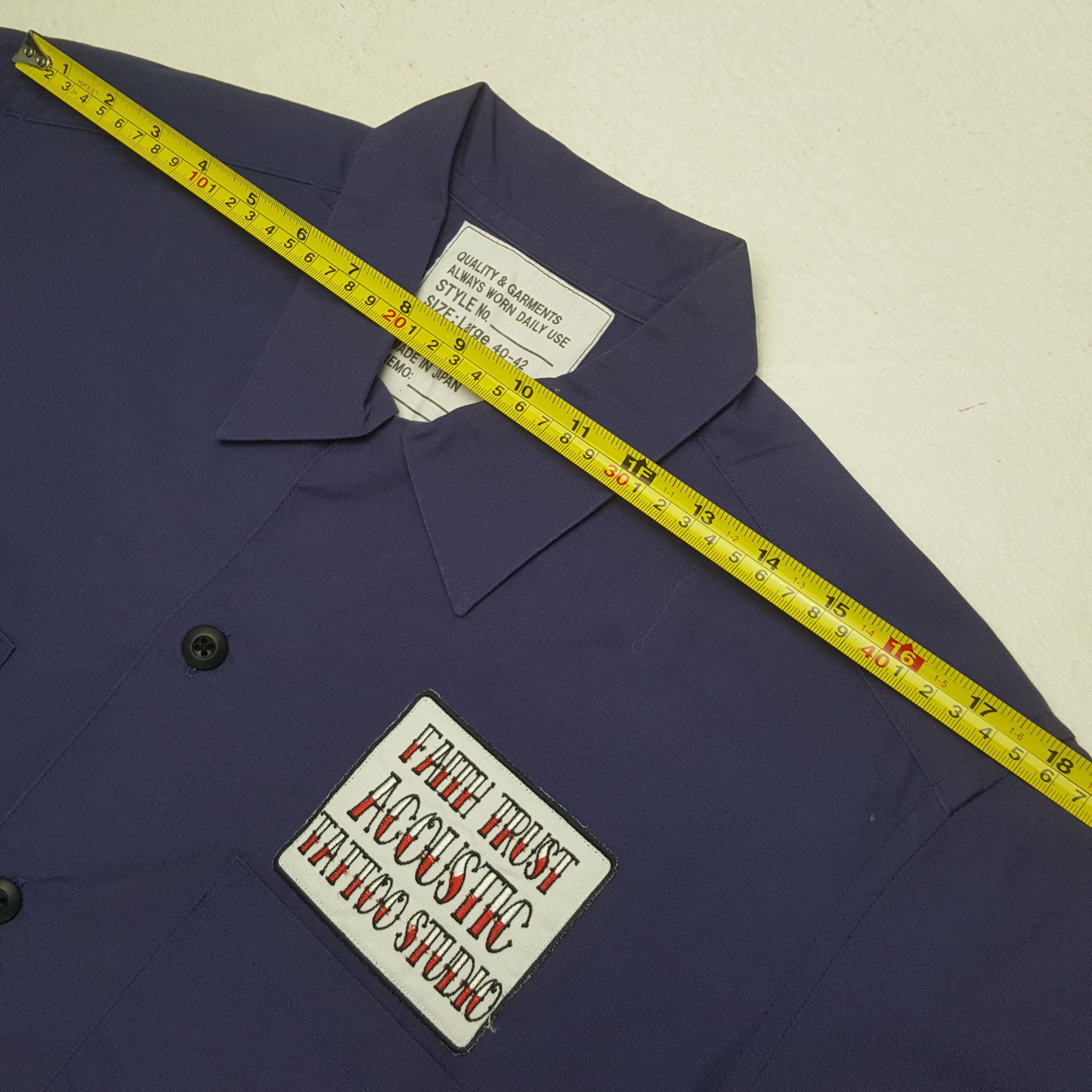 Japanese Brand Faith Trust Acoustic Tattoo Studio Shirt RR7 Size US M / EU 48-50 / 2 - 6 Thumbnail
