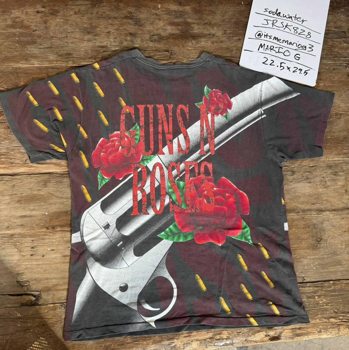 90s Guns N' Roses AOP Tシャツ ACME XL Vintage 90s Guns N Roses AOP T-Shirt Kill Your Idol All Over