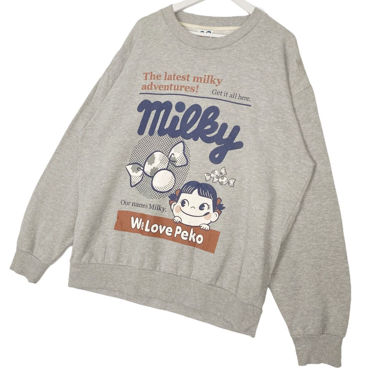 Other Vintage Milky Peko Sweatshirt Crewneck Grey Big Logo Size 4L Size US L / EU 52-54 / 3 - 2 Thumbnail