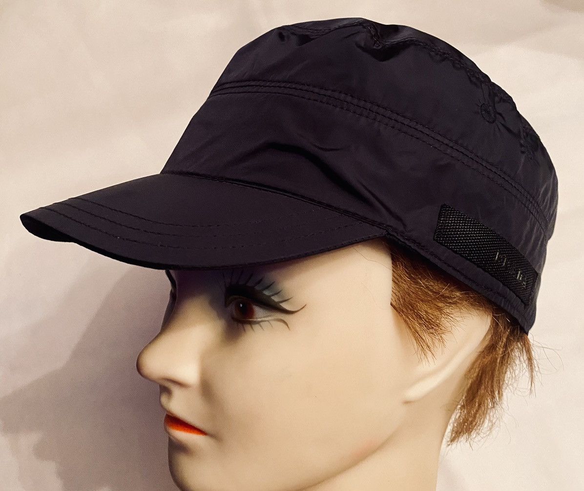 Prada Prada 🇮🇹 Blue Nylon Logo Techno Stripe Cadet Cap Vintage NWT Size ONE SIZE - 12 Thumbnail