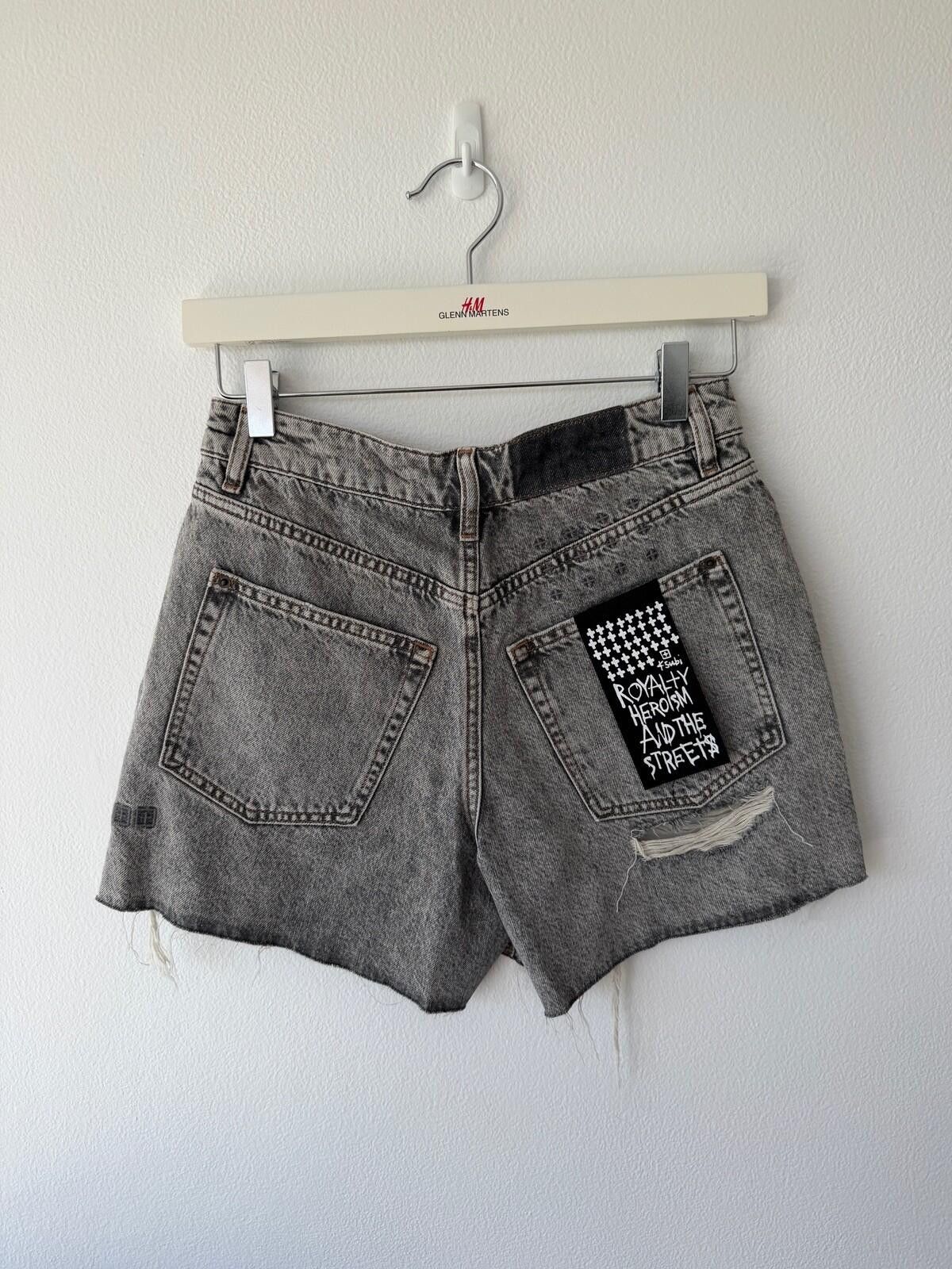 Ksubi new ksubi womens denim rider shorts grey 26 8 small Size 26" / US 2 / IT 38 - 4 Thumbnail