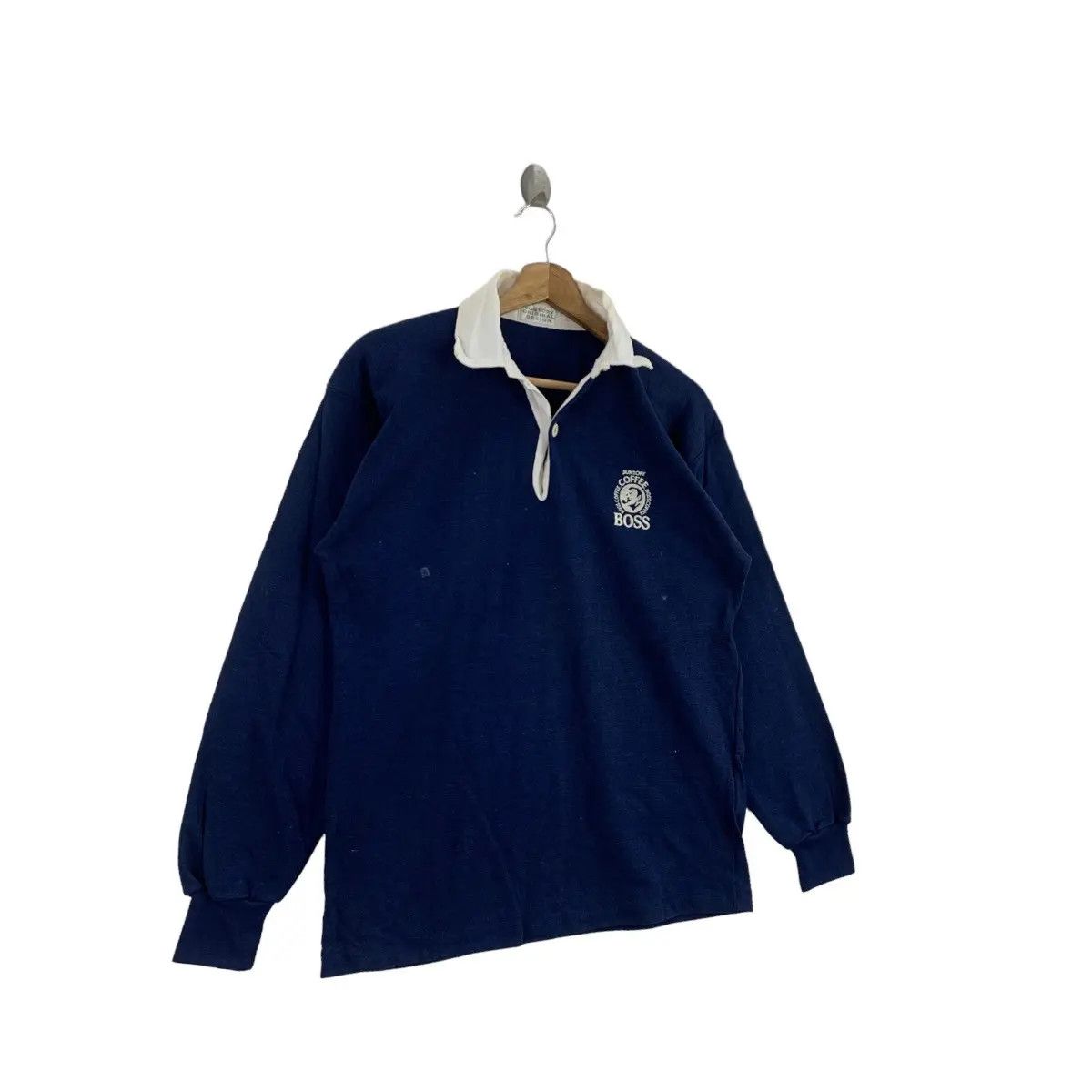 Vintage Vintage SUNTORY COFFEE JAPAN BOSS Rugby Polo Tee Shirt Size US M / EU 48-50 / 2 - 3 Thumbnail