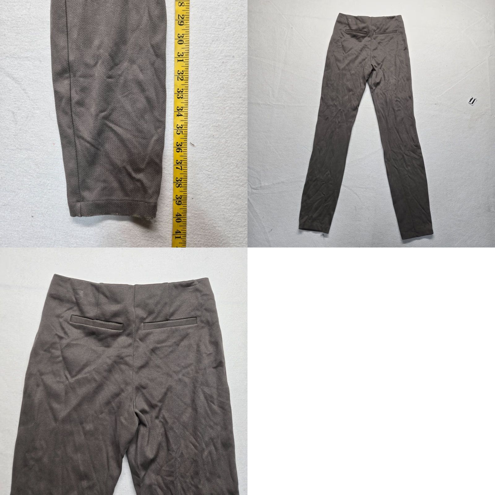Vintage Crosby Leopard Print Pants Leggings - Gray Adult Women's Size S Stretchy Mid Rise 29" Inseam Regular Fit Pants Ladies Size 28" / US 6 / IT 42 - 8 Thumbnail
