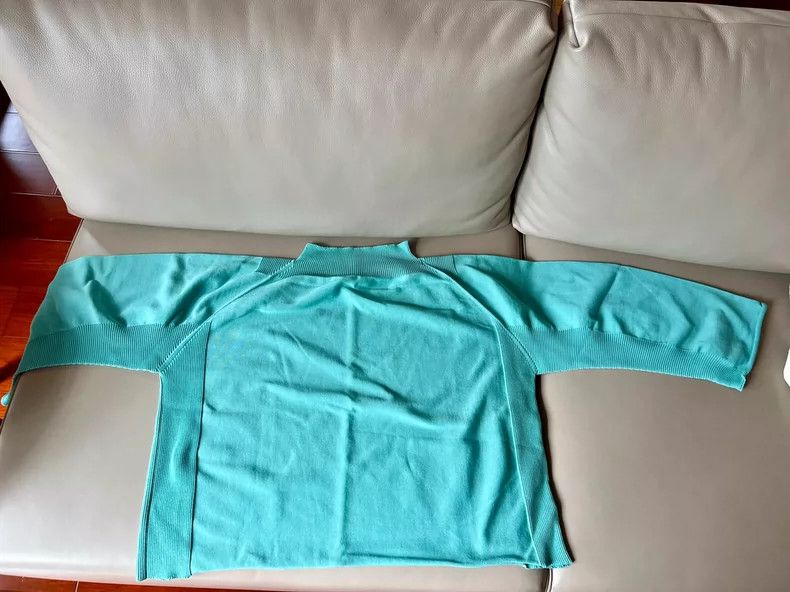 Issey Miyake Issey Miyake size:3 Light blue mixed cotton knitted sweate Size S / US 4 / IT 40 - 2 Thumbnail