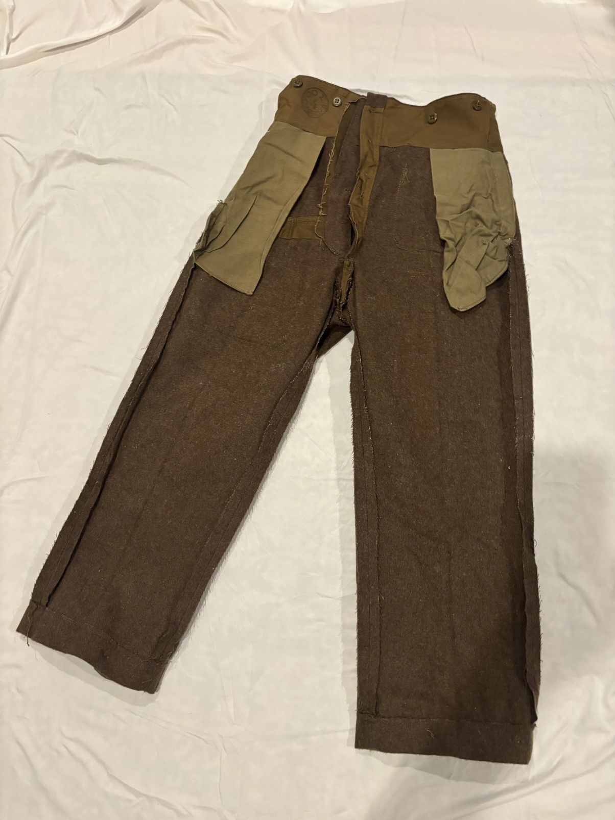 Other 1950s Military Wool Pants Size 30x29 High Waisted and Baggy! Size US 30 / EU 46 - 14 Thumbnail