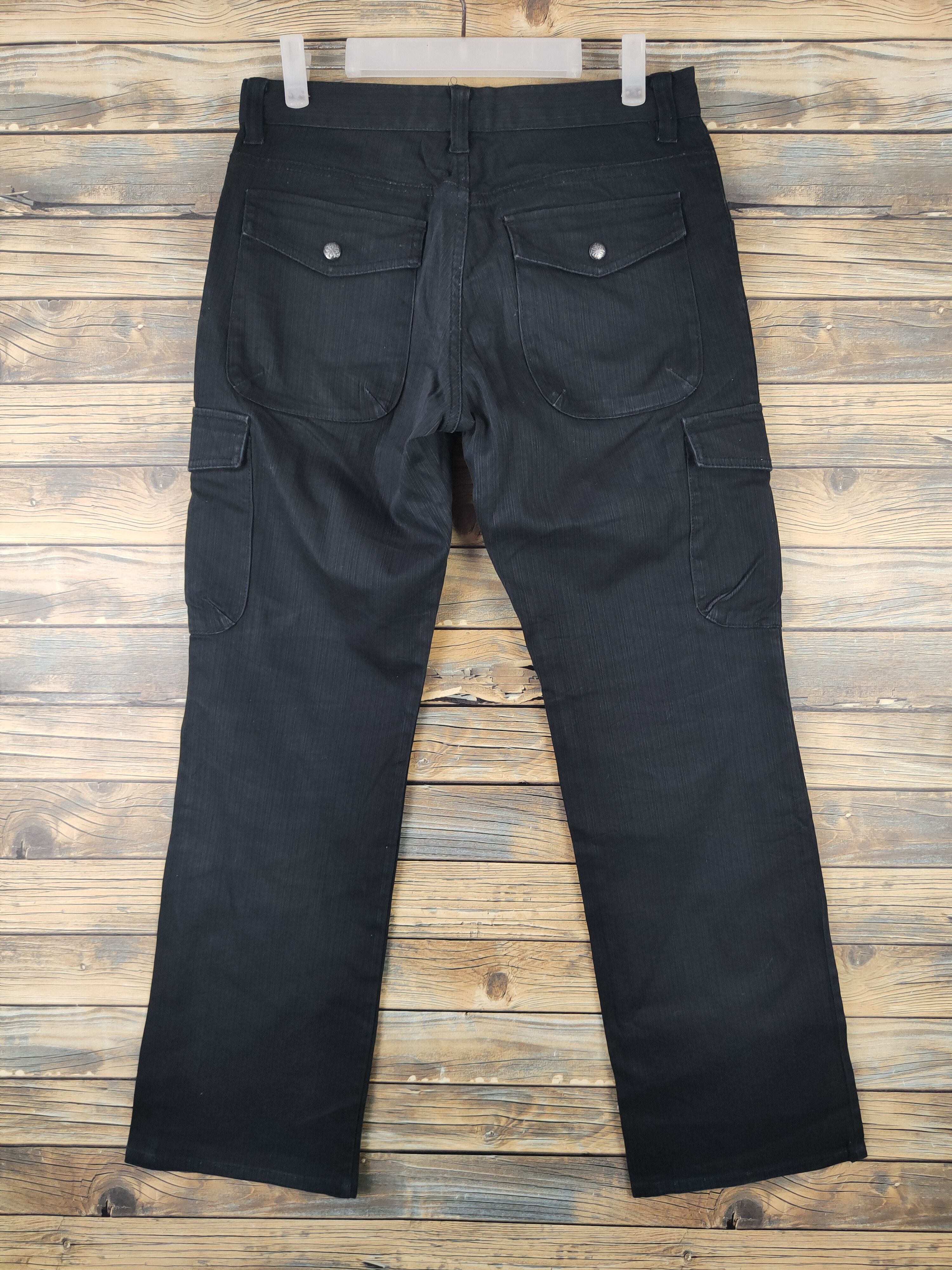 Japanese Brand DL Louis Chavlon Black Multipocket Cargo Pants #1486 Size US 31 - 7 Thumbnail