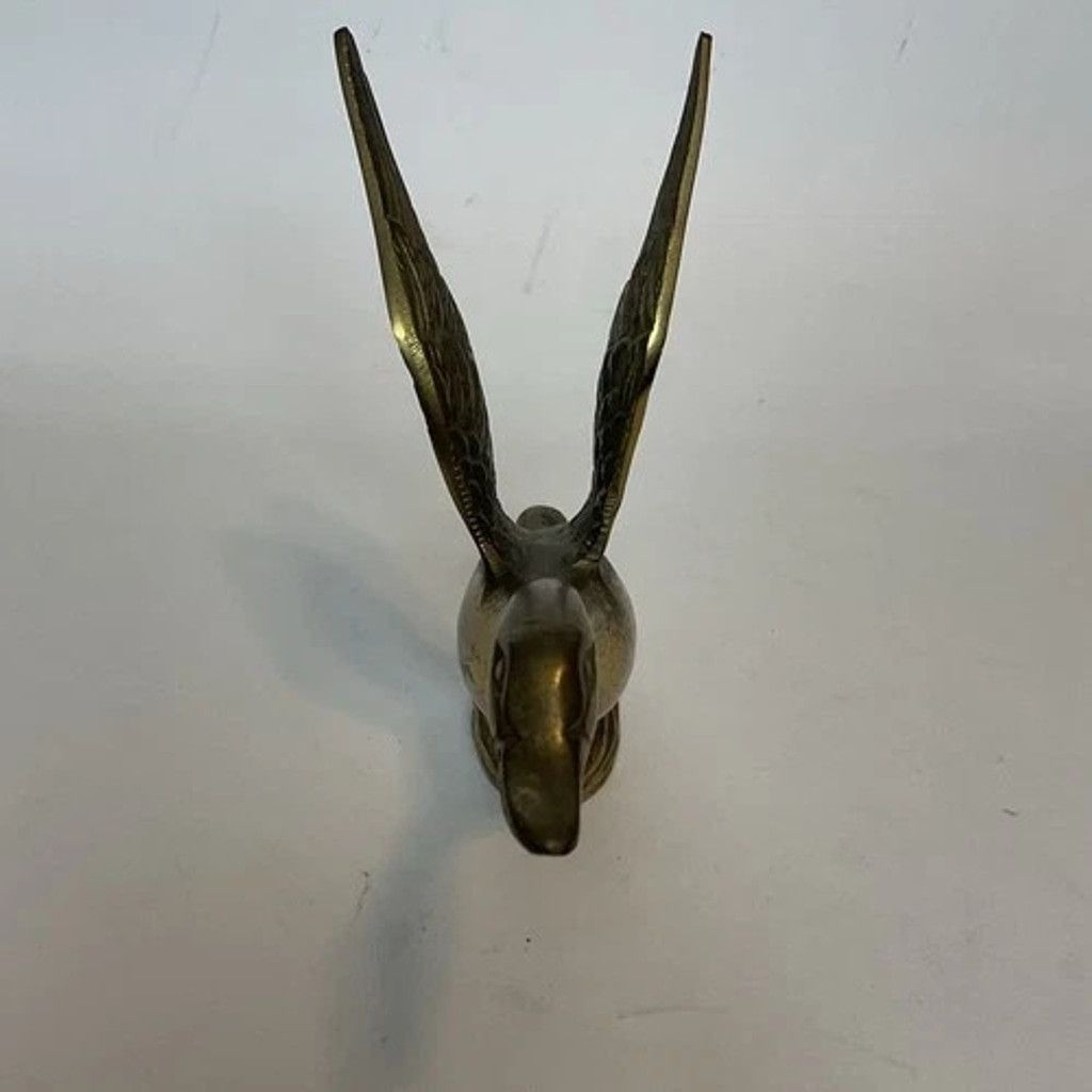 Other VTG Solid Brass Long Neck Swan Figurine Mid Century Decor 6” Size ONE SIZE - 7 Thumbnail
