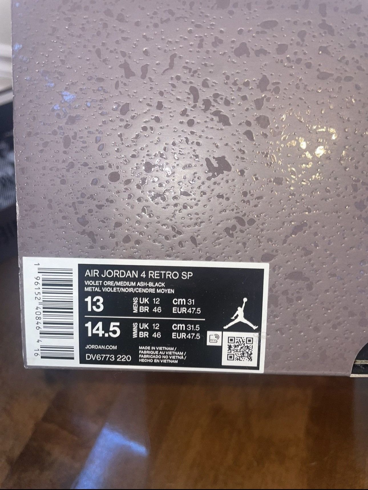 A Ma Maniere × Jordan Brand Jordan 4 Retro SP A Ma Maniére Violet Ore Size US 13 / EU 46 - 12 Thumbnail