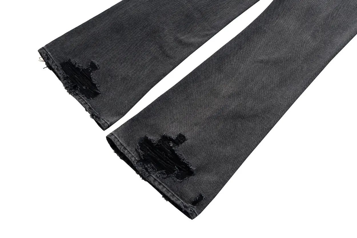 Jean × Vintage Washed Faded Black Grey Baggy Jeans Size US 32 / EU 48 - 6 Thumbnail