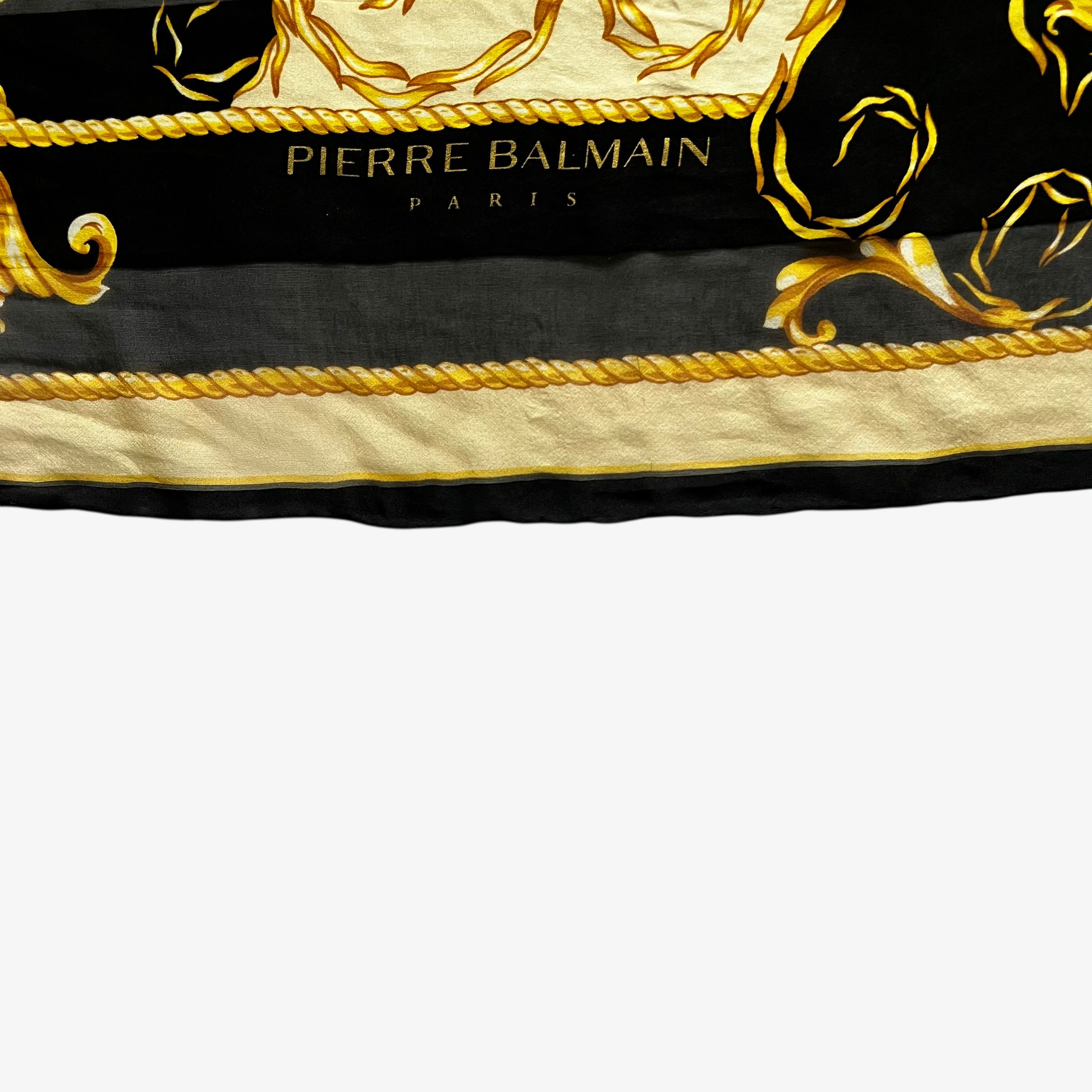 Balmain Vintage 80s Pierre Balmain Baroque Print Silk Scarf Size ONE SIZE - 3 Thumbnail