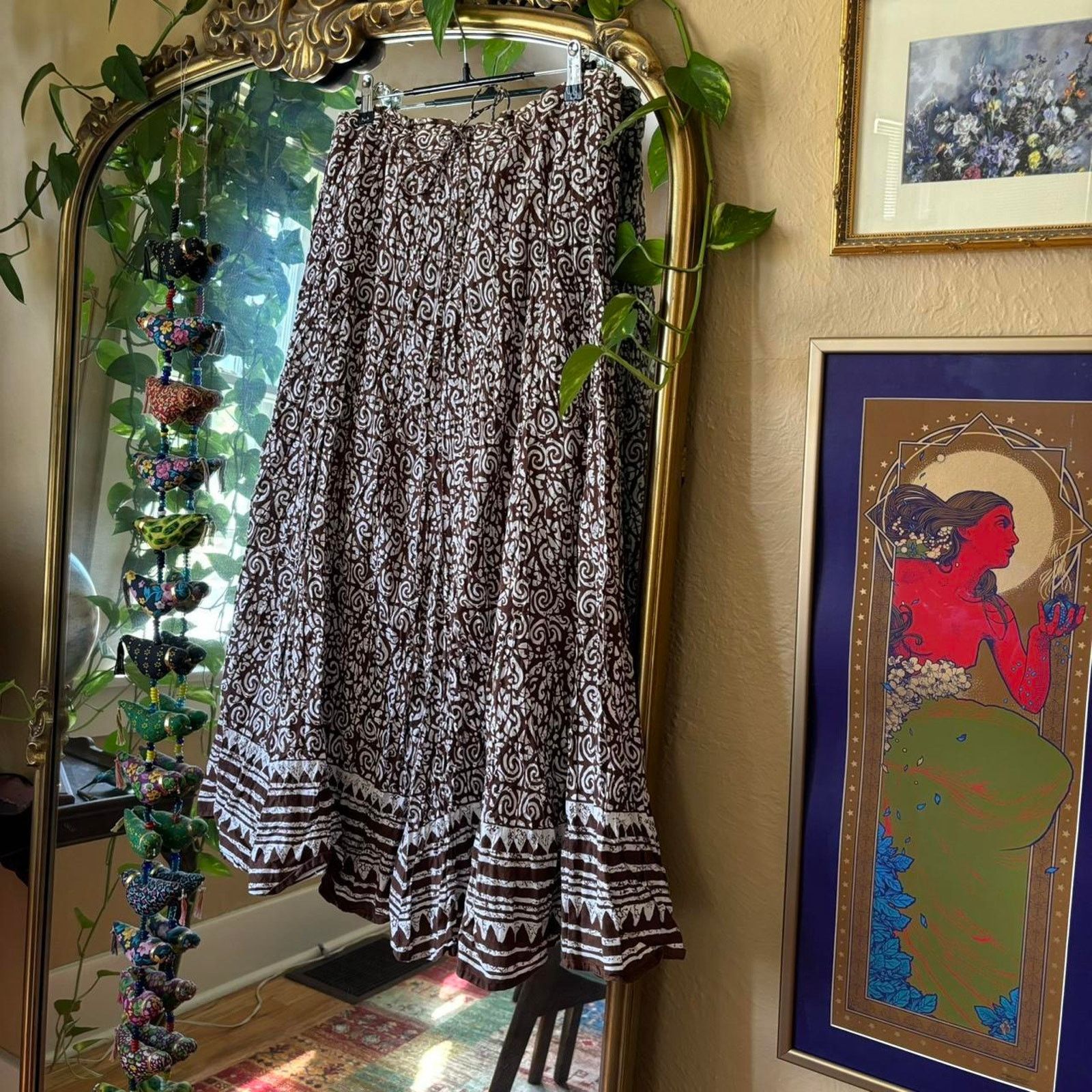 Other Christopher & Banks Peasant Skirt Medium Brown Hippie Boho Size 28" / US 6 / IT 42 - 2 Thumbnail