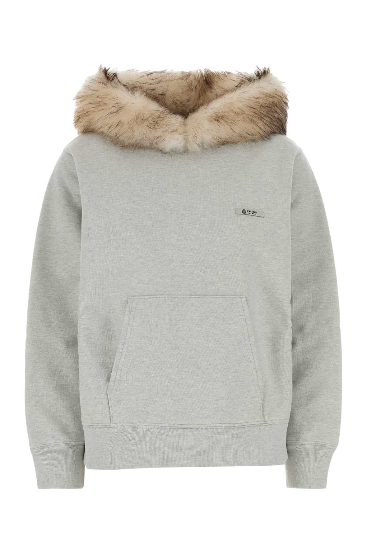 Prada Light Grey Cotton Sweatshirt Size S / US 4 / IT 40 - 1 Thumbnail