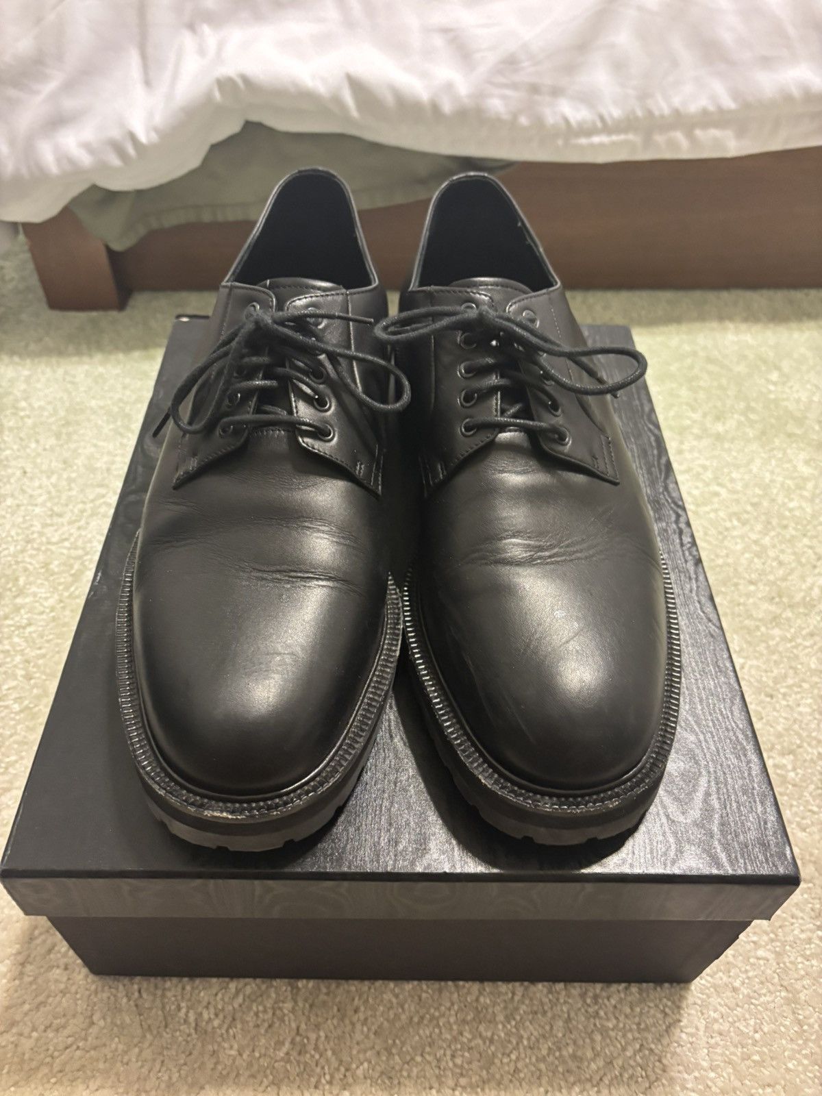 Dries Van Noten Black Oxford Lace Up Derbies Size US 11 / EU 44 - 3 Thumbnail