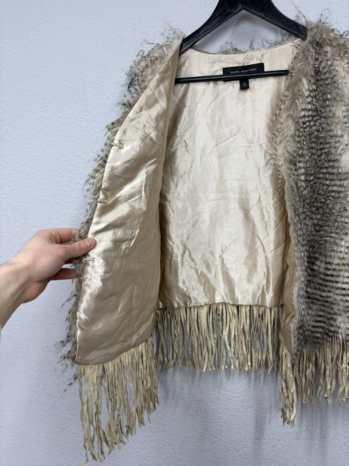 Le Grande Bleu (L.G.B.) Fur Vest with Fringe LGB Rick Owens Y2K Archive Aesthetic Size US M / EU 48-50 / 2 - 13 Thumbnail