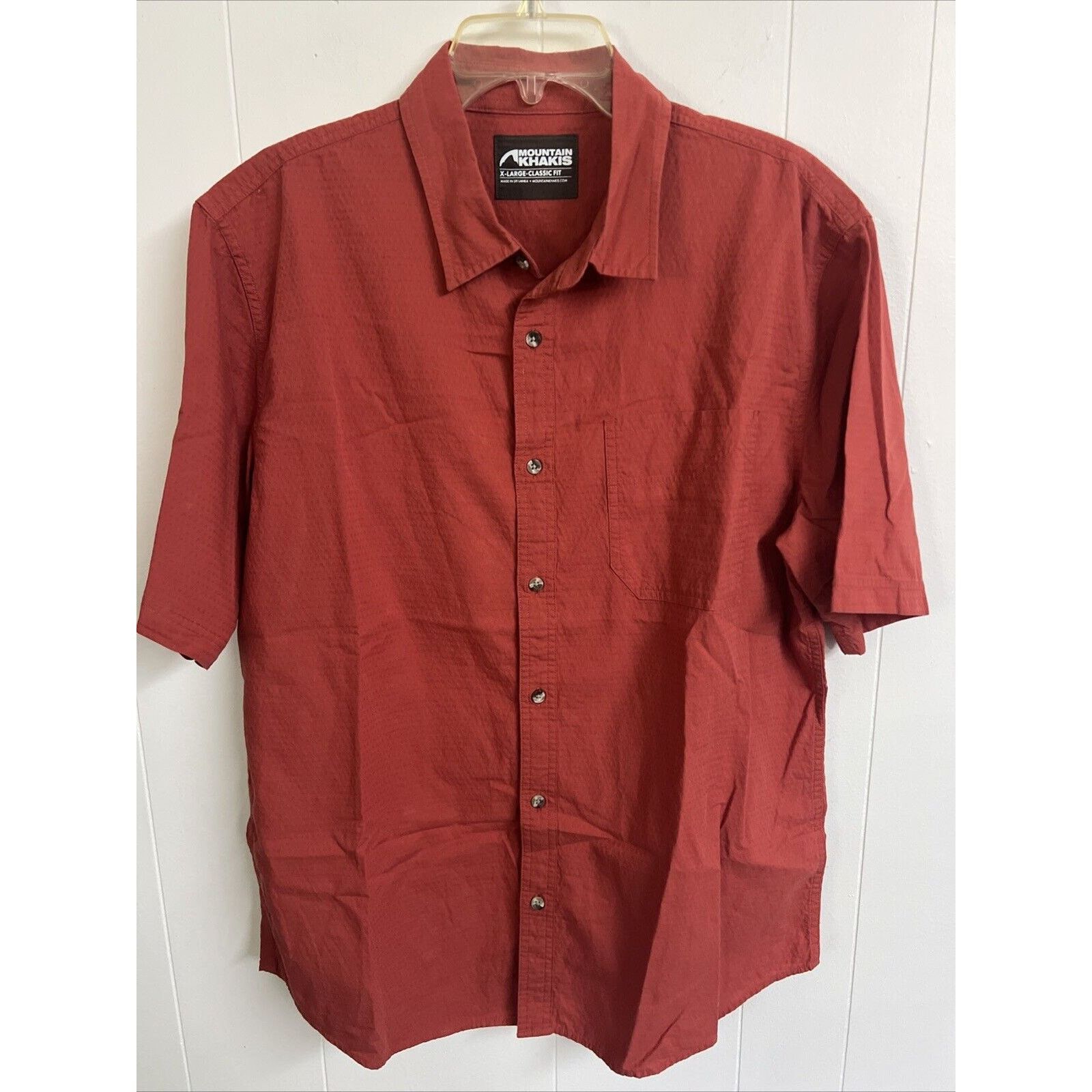 Mountain Khakis EUC Mountain Khakis Shirt XL Red Short Sleeve Button Up Size US XL / EU 56 / 4 - 1 Thumbnail
