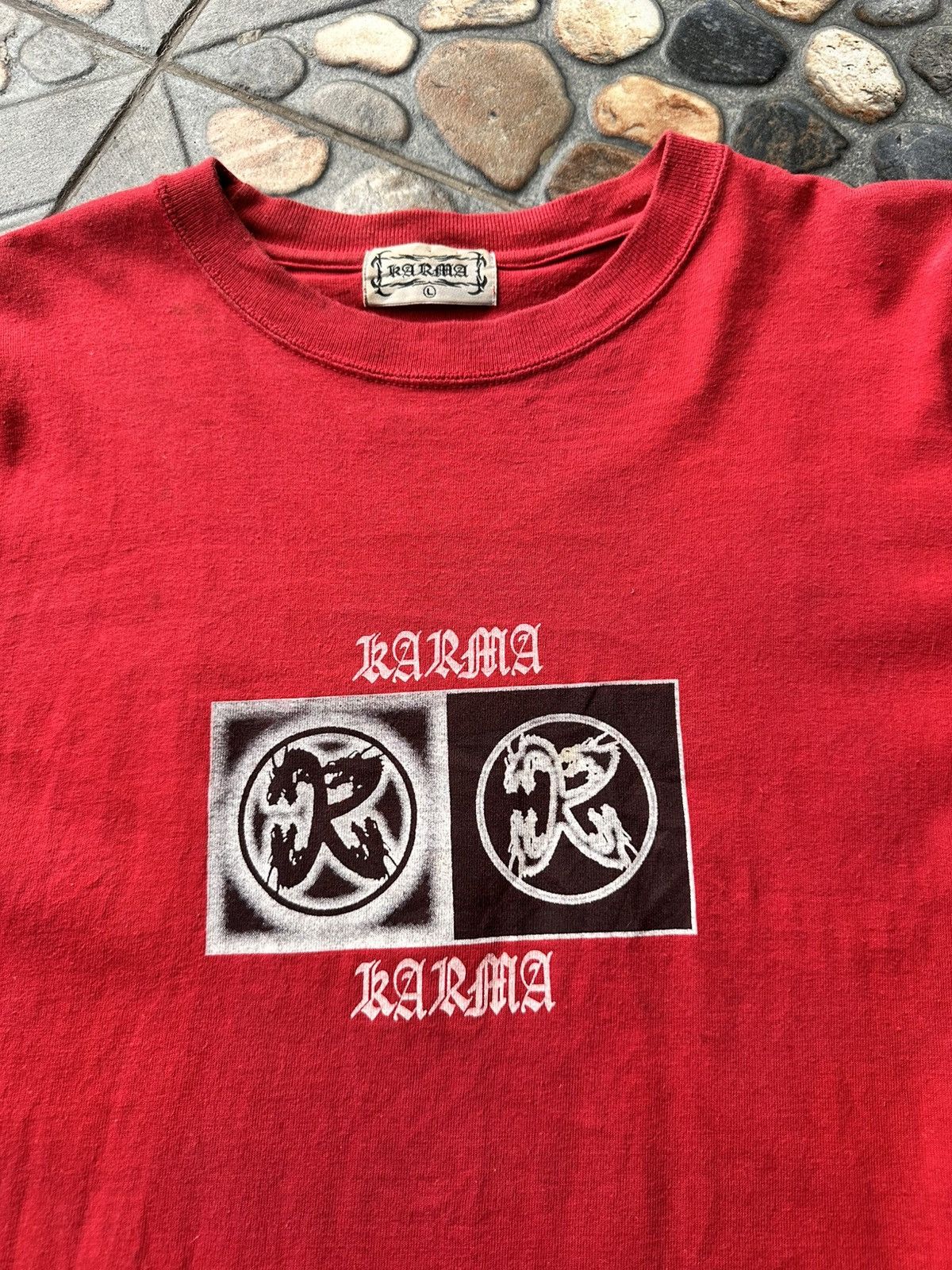 Japanese Brand Vintage Karma Japanese Brand Long Sleeve Size US L / EU 52-54 / 3 - 6 Thumbnail