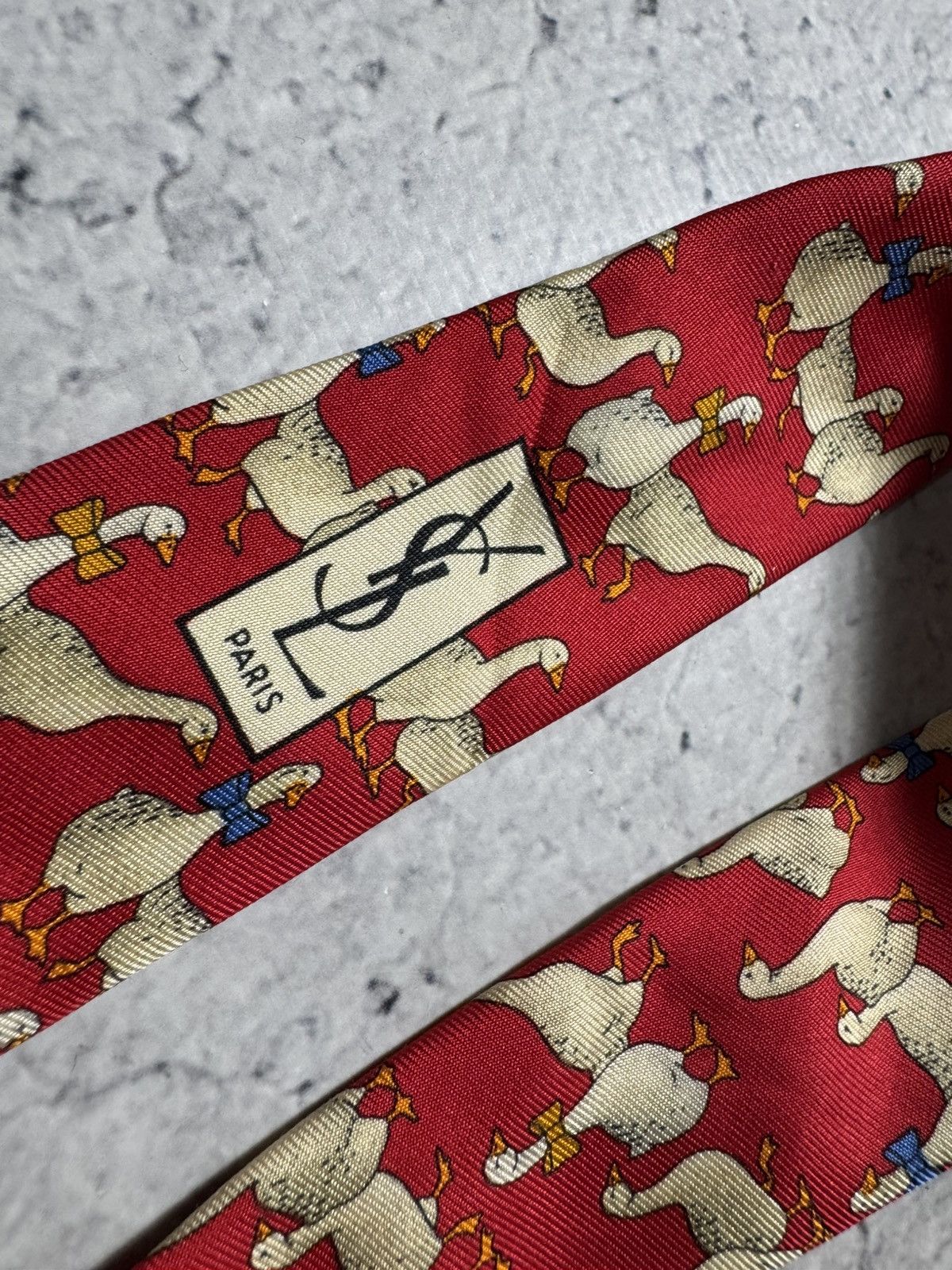 Yves Saint Laurent Yves Saint Laurent YSL Logo Luxury Silk Tie Vintage Size ONE SIZE - 2 Thumbnail