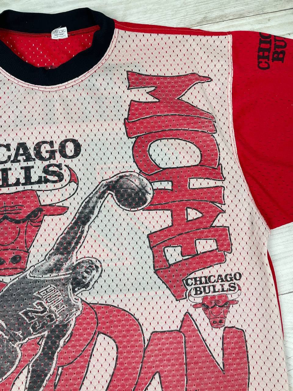 NBA Vintage Michael Jordan Chicago Bulls 90s T-Shirt Jersey AOP Size US XL / EU 56 / 4 - 8 Thumbnail