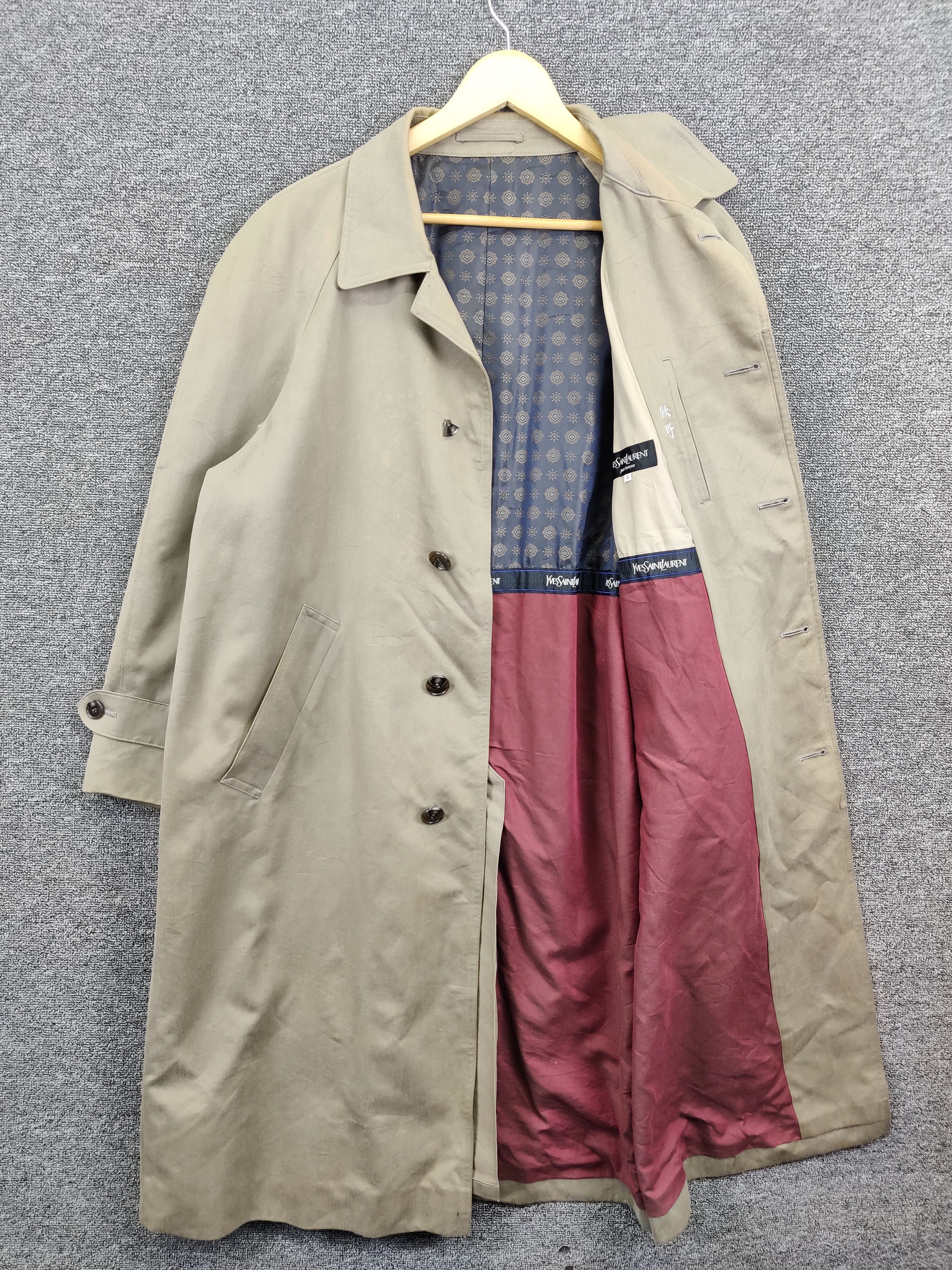 Vintage Yves Saint Laurent Pour Homme Trench Coat