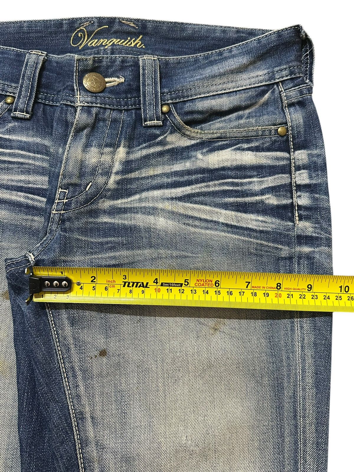 Vanquish Vintage Vanquish Blue Faded Stone Wash Distressed Jeans Size US 29 - 16 Thumbnail