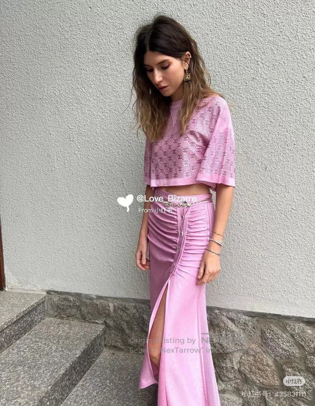 Chanel pink logo double C pullover top. Size US M / EU 48-50 / 2 - 9 Thumbnail