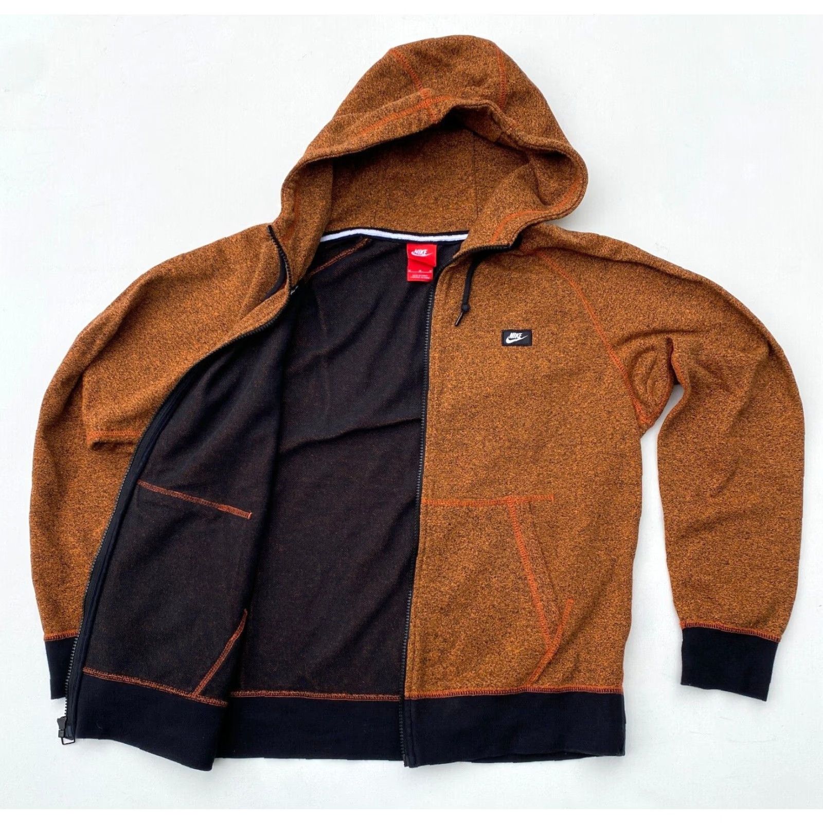 Nike Nike Men's Full Zip Hoodie Hooded Logo Vintage Sz M Orange Red Tag Size US M / EU 48-50 / 2 - 3 Thumbnail