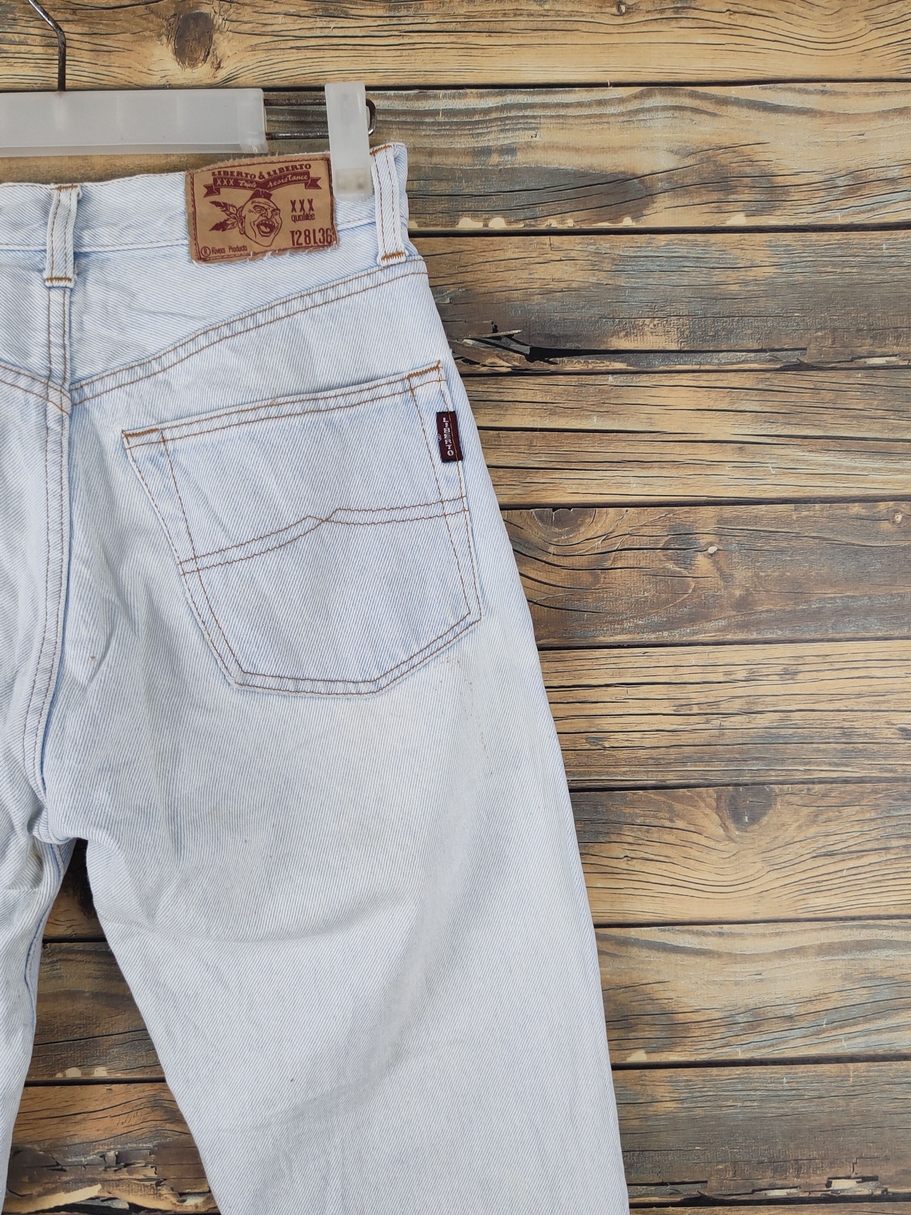 Vintage Liberto made in italy faded denim Ripped Jeans #W1987 Size US 27 - 11 Thumbnail