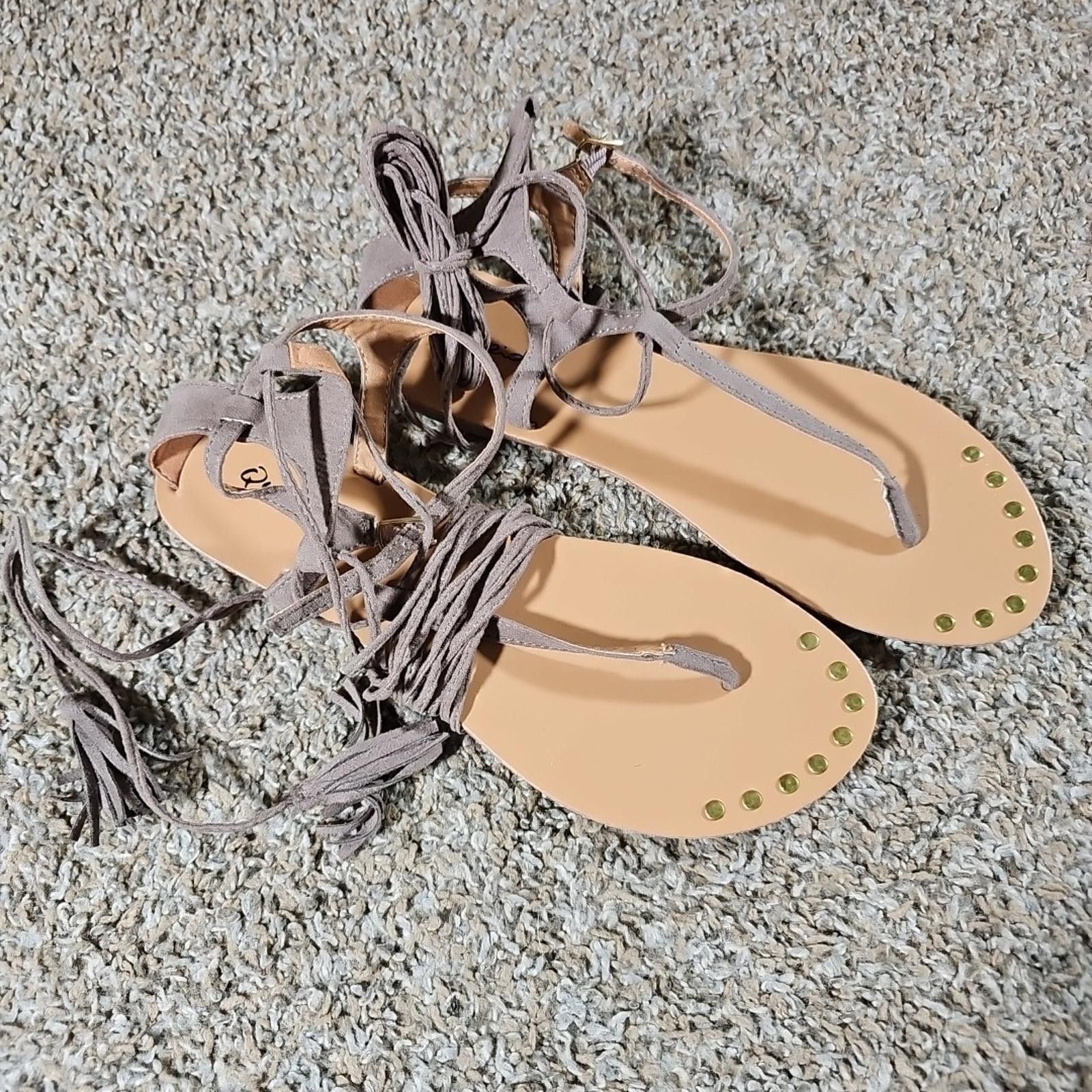 Other Qupid Gladiator Leather Sandals Sz 7 Size US 7 / IT 37 - 1 Thumbnail