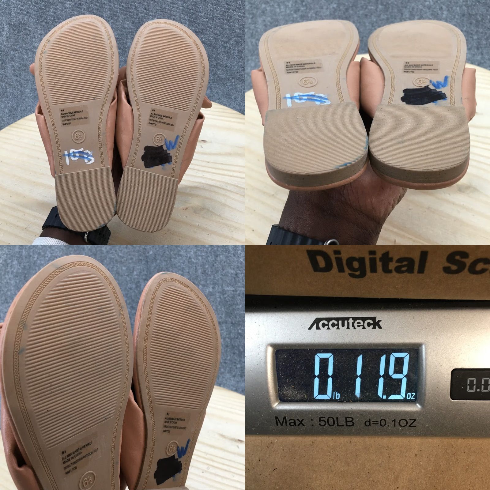 Vintage A New Day Sandals Womens 6.5 Flip Flop Comfort Brown Faux Leather Slip On Size US 7 / IT 37 - 9 Thumbnail