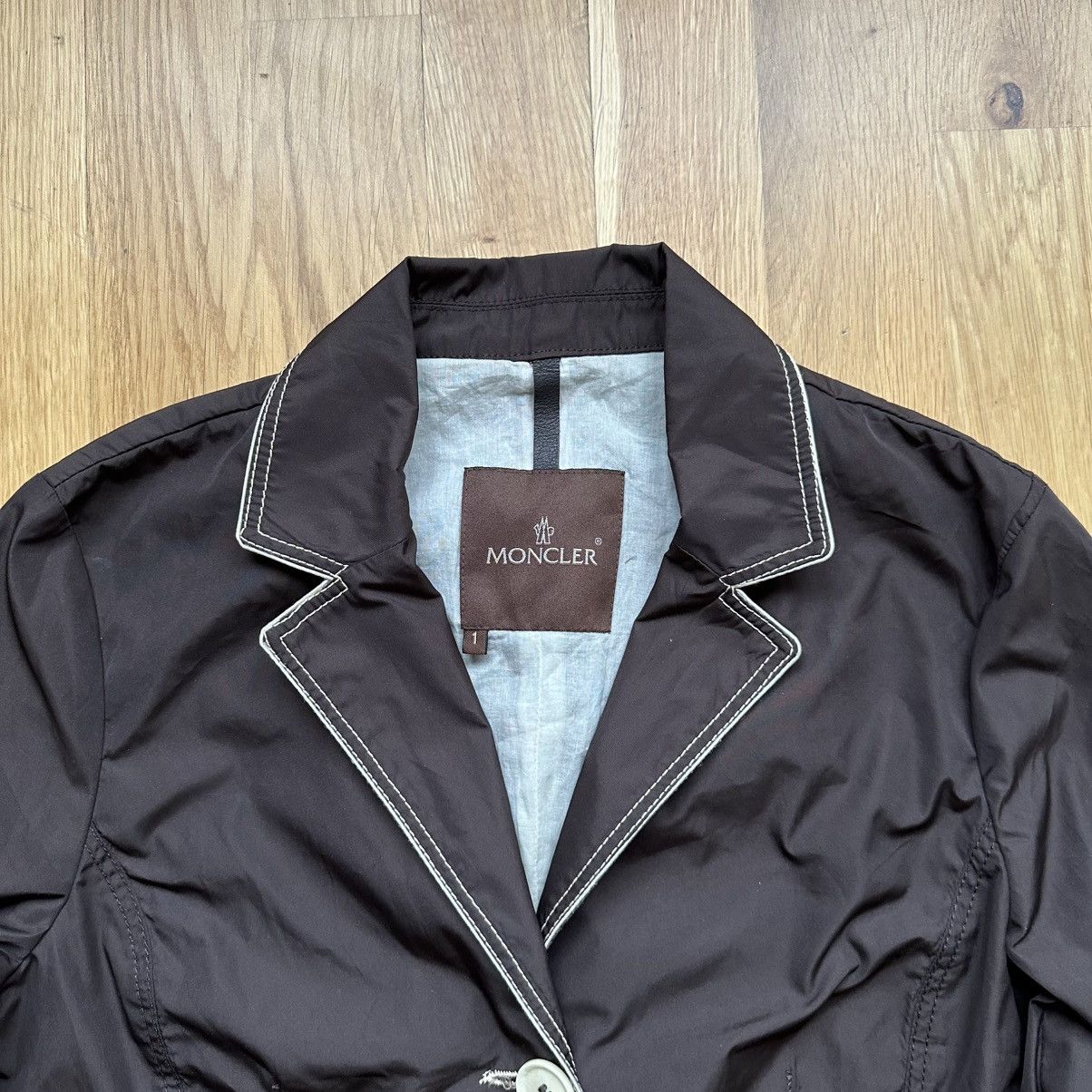Moncler Vintage Moncler brown label nylon blazer jacket Size S / US 4 / IT 40 - 2 Thumbnail