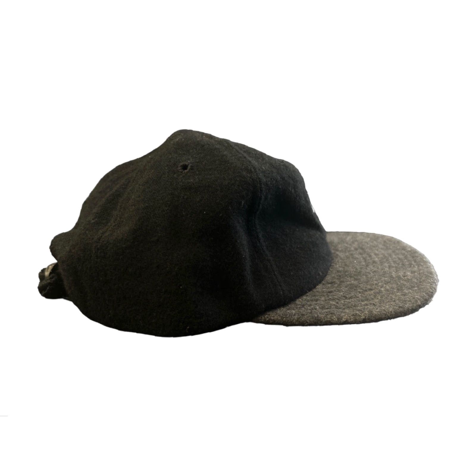 Nike VINTAGE Nike Black Wool Strap Back Hat Adult OSFA 90s Made in USA Baseball Cap Mens Size ONE SIZE - 3 Thumbnail