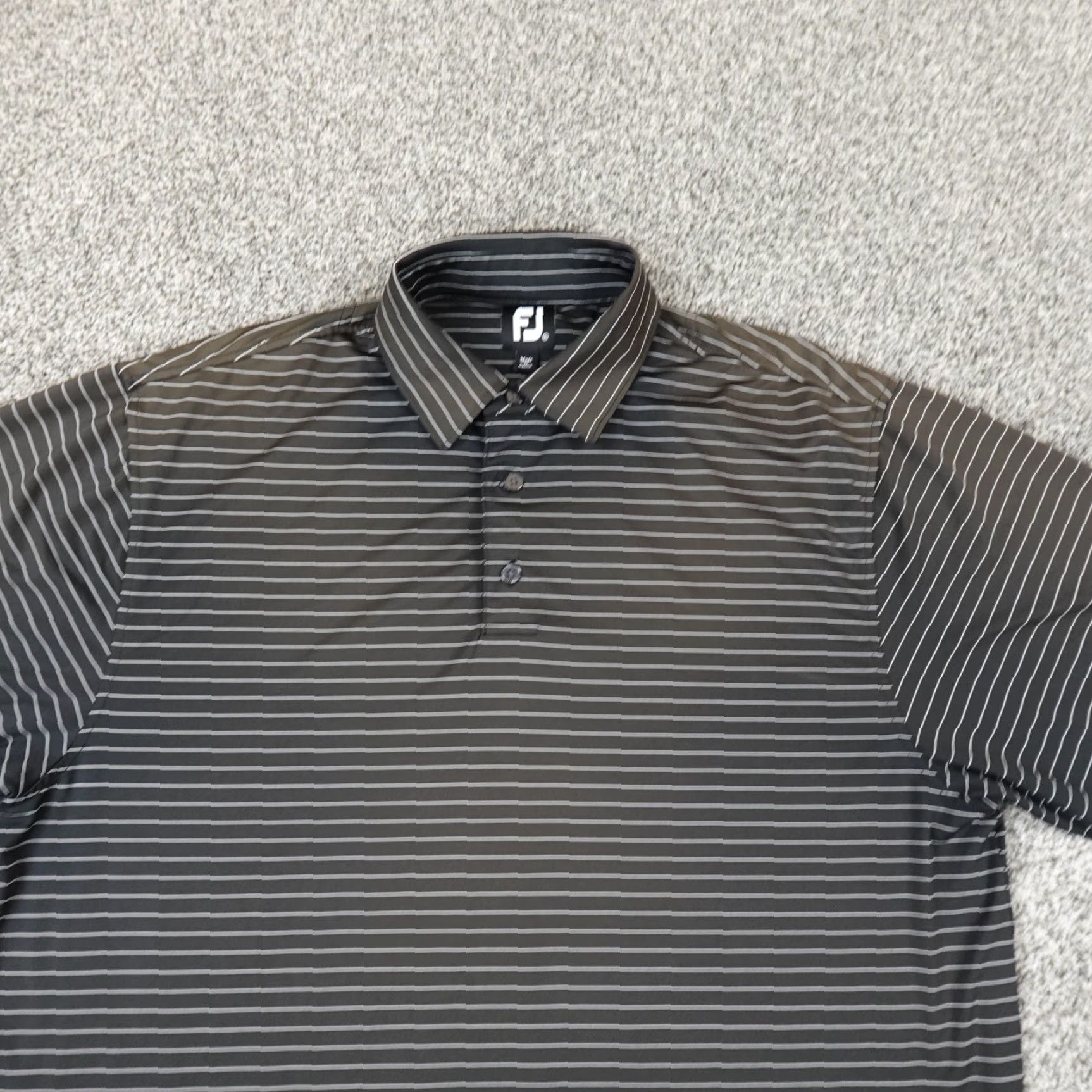 Footjoy FootJoy Polo Shirt Mens XL Black White Golf Performance Stretch Casual Polo Shirt Size US XL / EU 56 / 4 - 3 Thumbnail