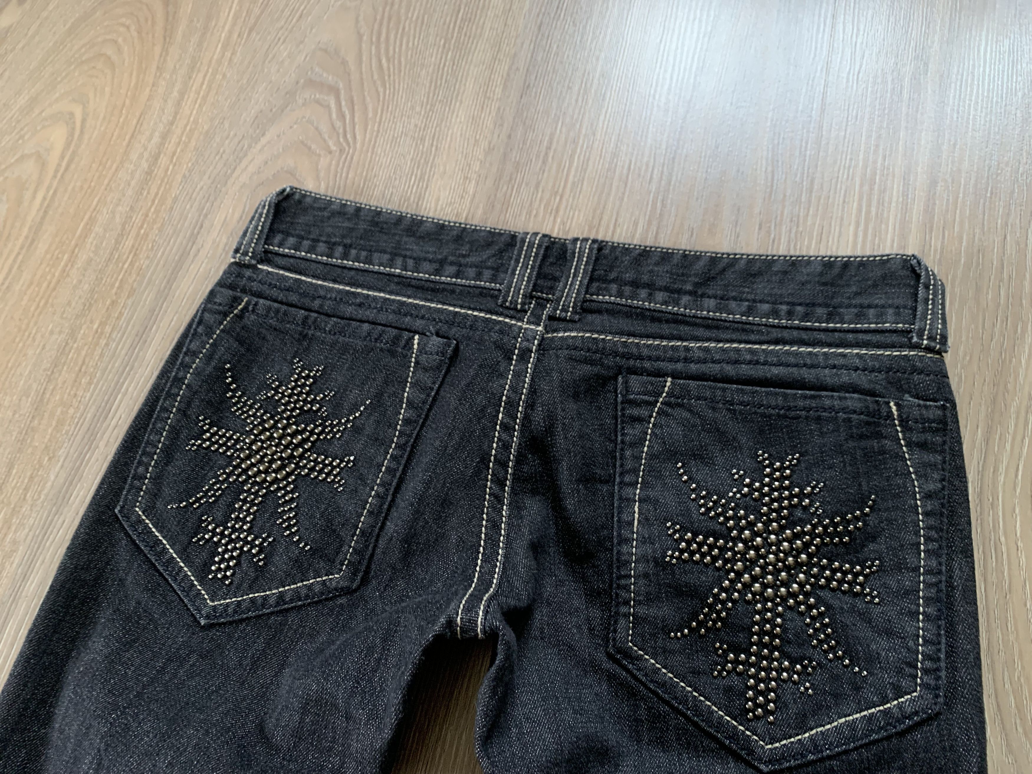 Designer Paula Thomas Straight Slim Black Jeans Size 26" / US 2 / IT 38 - 9 Thumbnail
