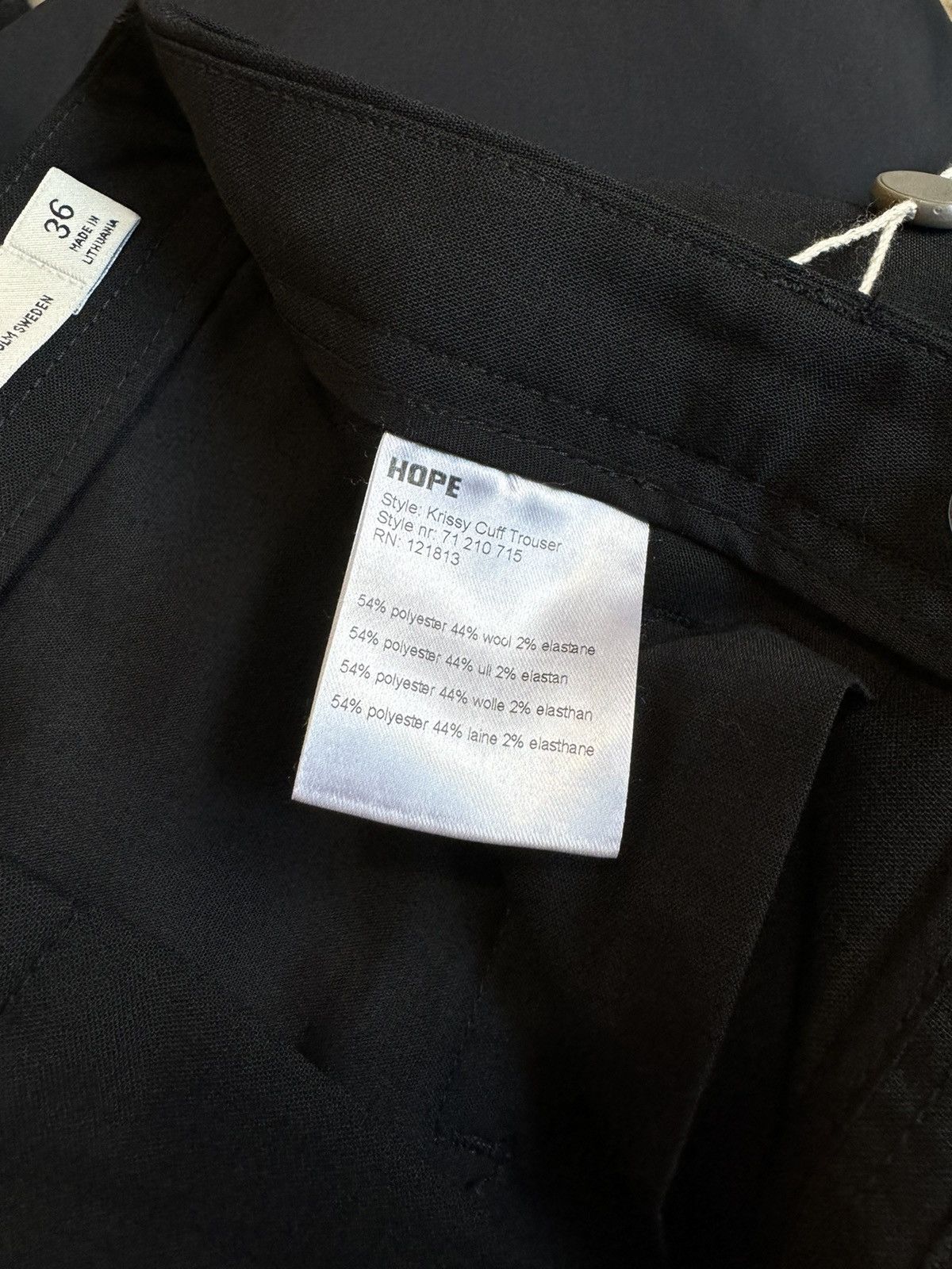 Hope Hope Stockholm New “Krissy Cuff” Trouser Wool Blend Black Size 27" / US 4 / IT 40 - 9 Thumbnail