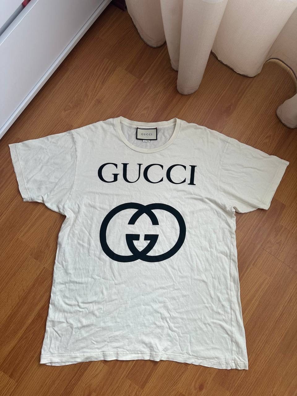 Gucci Cotton T-shirt white Big Logo l