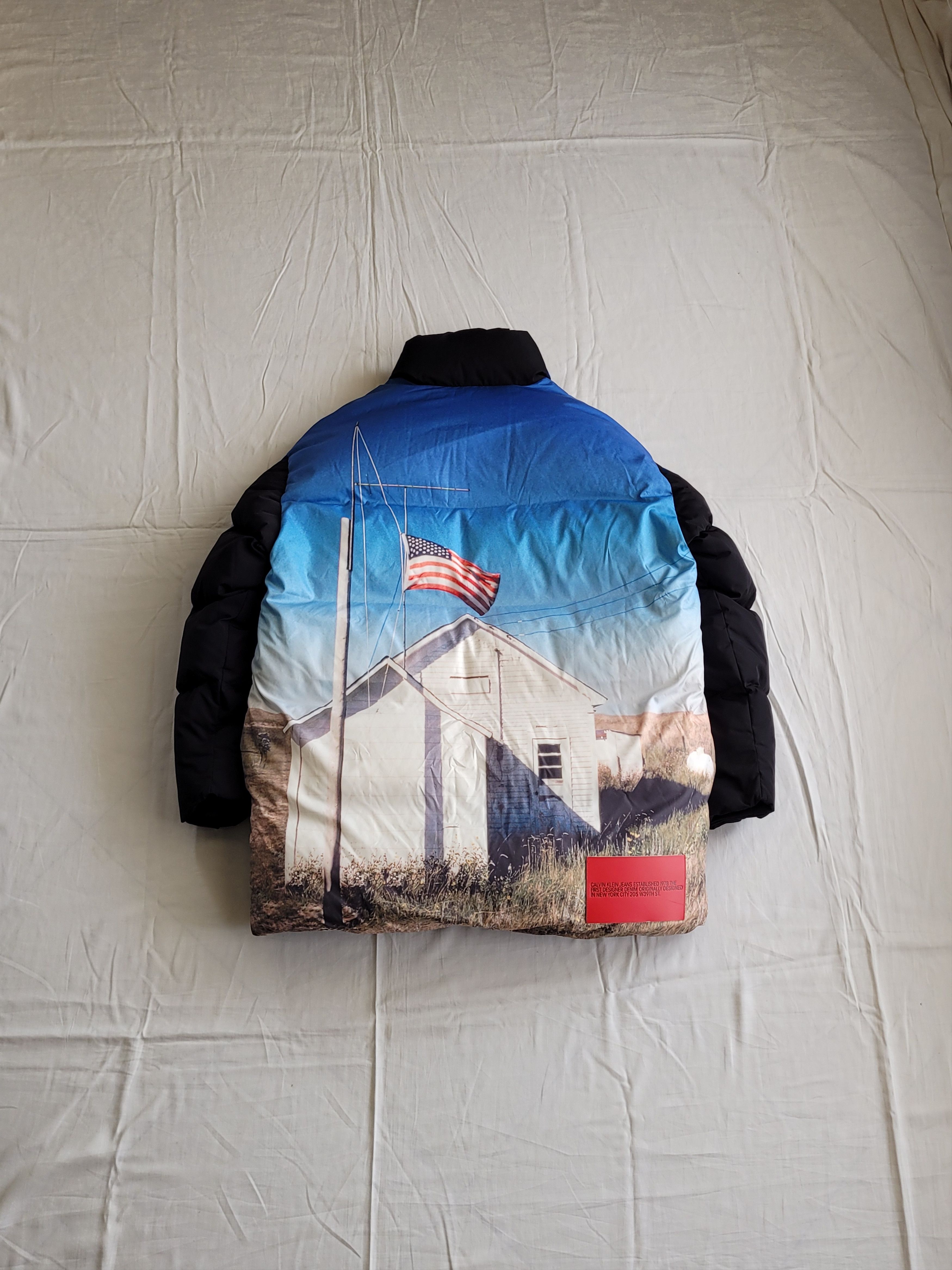 Calvin Klein 205W39NYC Calvin Klein by Raf Simons "USA landscape" goose coat Size US M / EU 48-50 / 2 - 1 Thumbnail