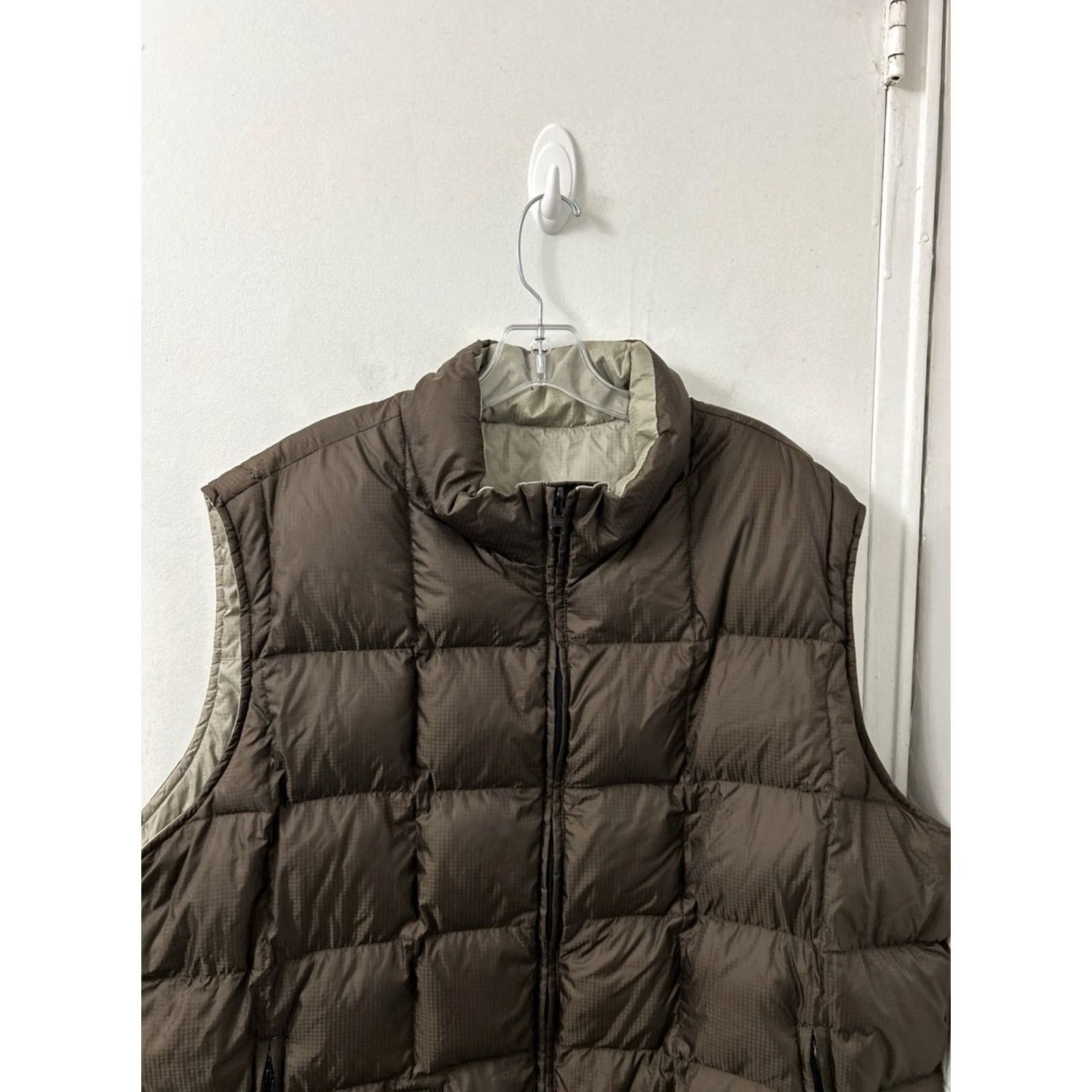 Lands' End Lands' End Vest Mens 2XL Down Puffer Full Zip Quilted Stand-Up Collar Brown Ripstop Jacket/Coat Size US XXL / EU 58 / 5 - 2 Thumbnail