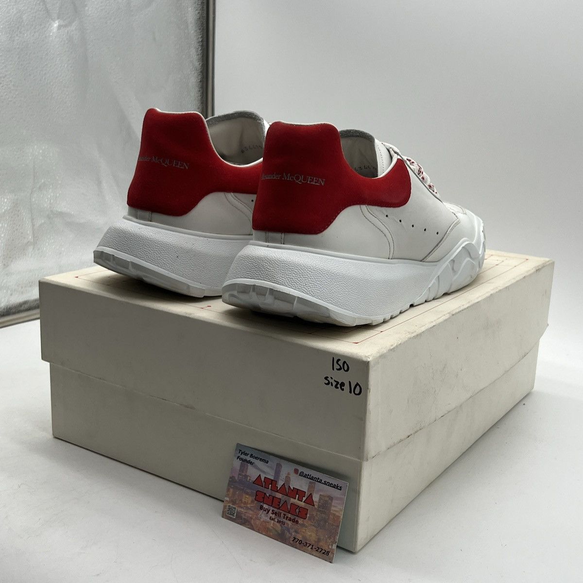 Alexander McQueen Alexander McQueen Oversized Court Trainer White Lust Red Size US 10 / EU 43 - 5 Thumbnail